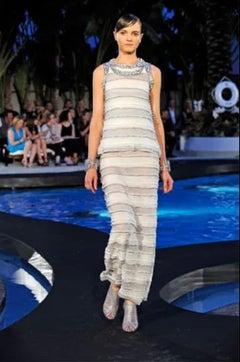 Chanel Cruise 2009 Fine Knit Frilled Maxi Slip Dress