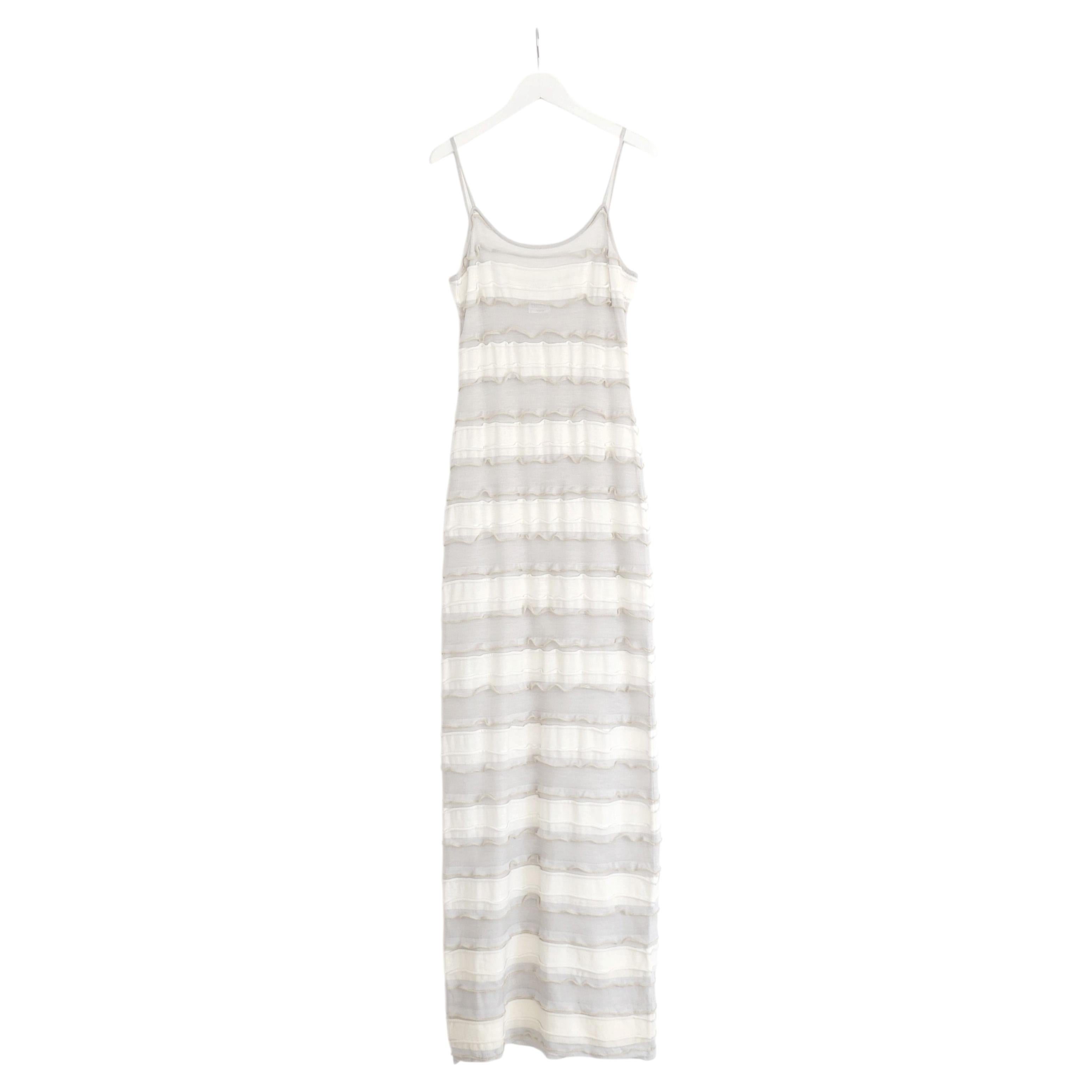 Chanel Cruise 2009 Fine Knit Frilled Maxi Slip Dress