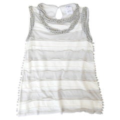 Chanel Cruise 2009 Pearl & Leather Trim Top