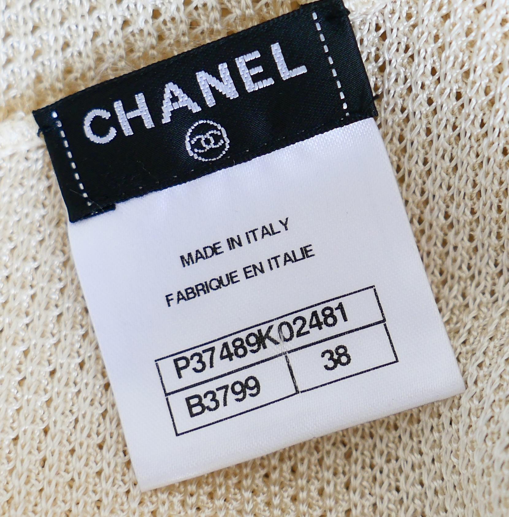 Tuta Chanel Cruise 2010 10C in maglia nera e crema in vendita 4
