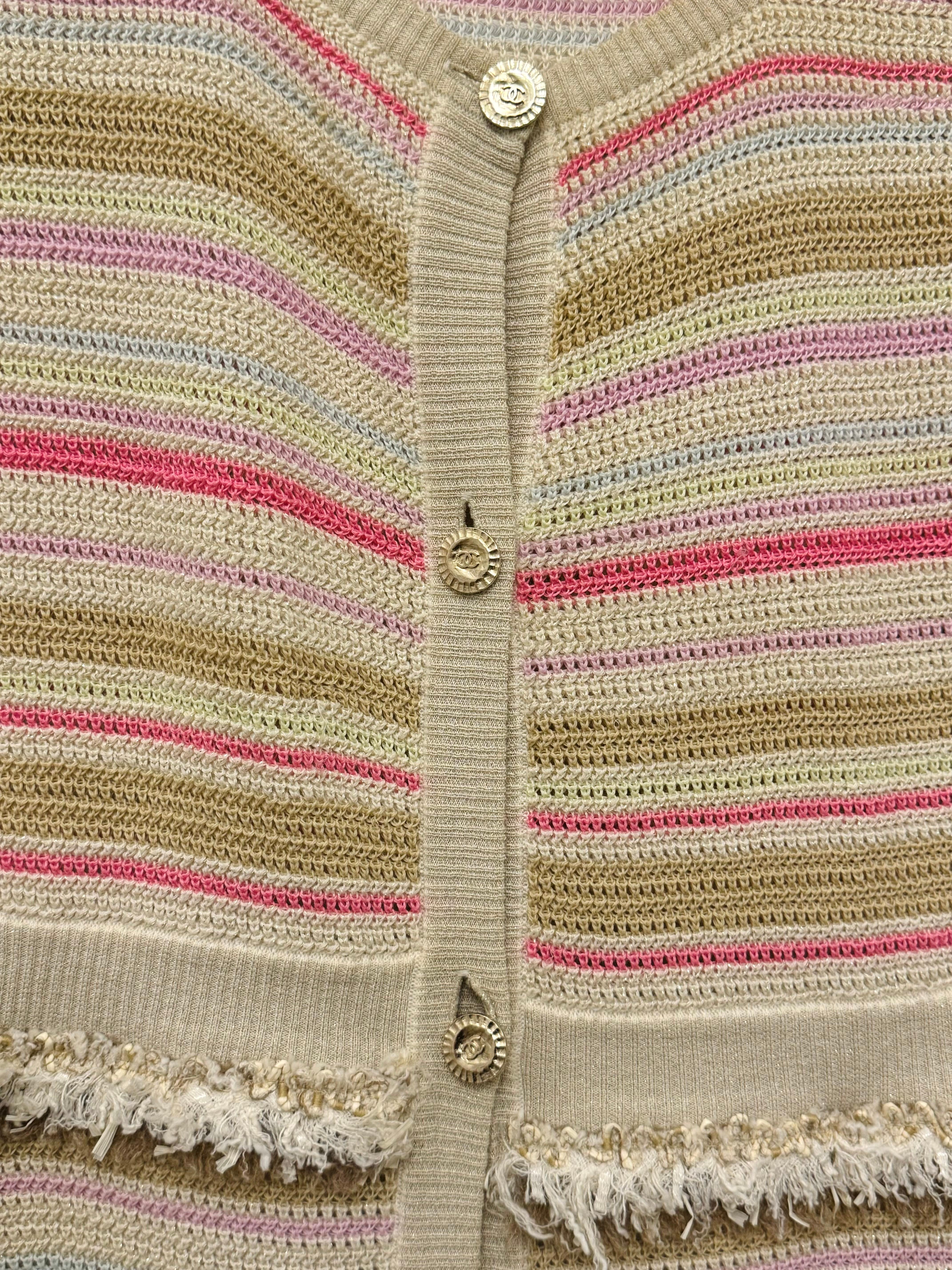 Chanel Cruise 2011 Parigi Saint Tropez colori pastello passerella cardigan lungo in vendita 5