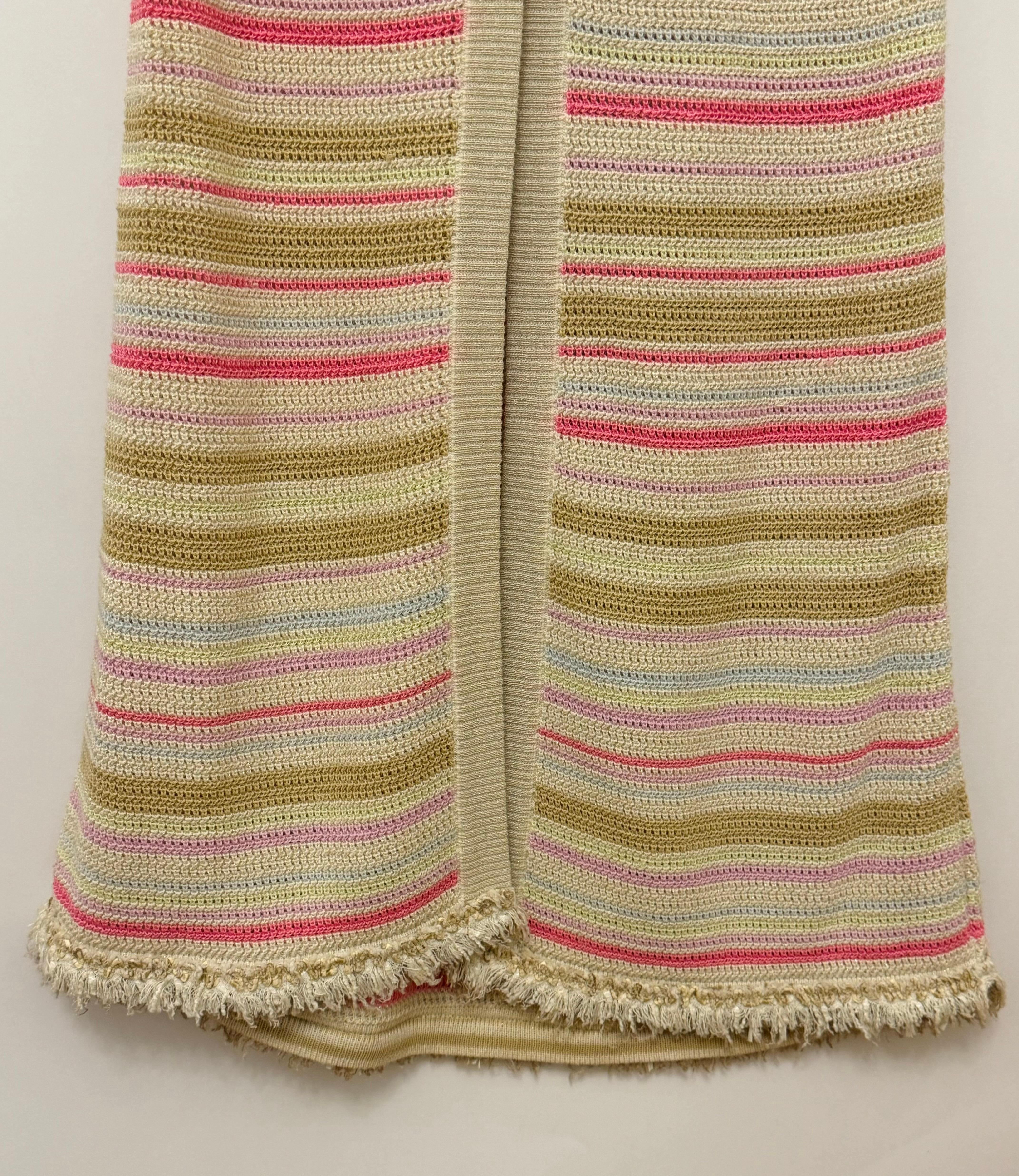 Chanel Cruise 2011 Parigi Saint Tropez colori pastello passerella cardigan lungo in vendita 6