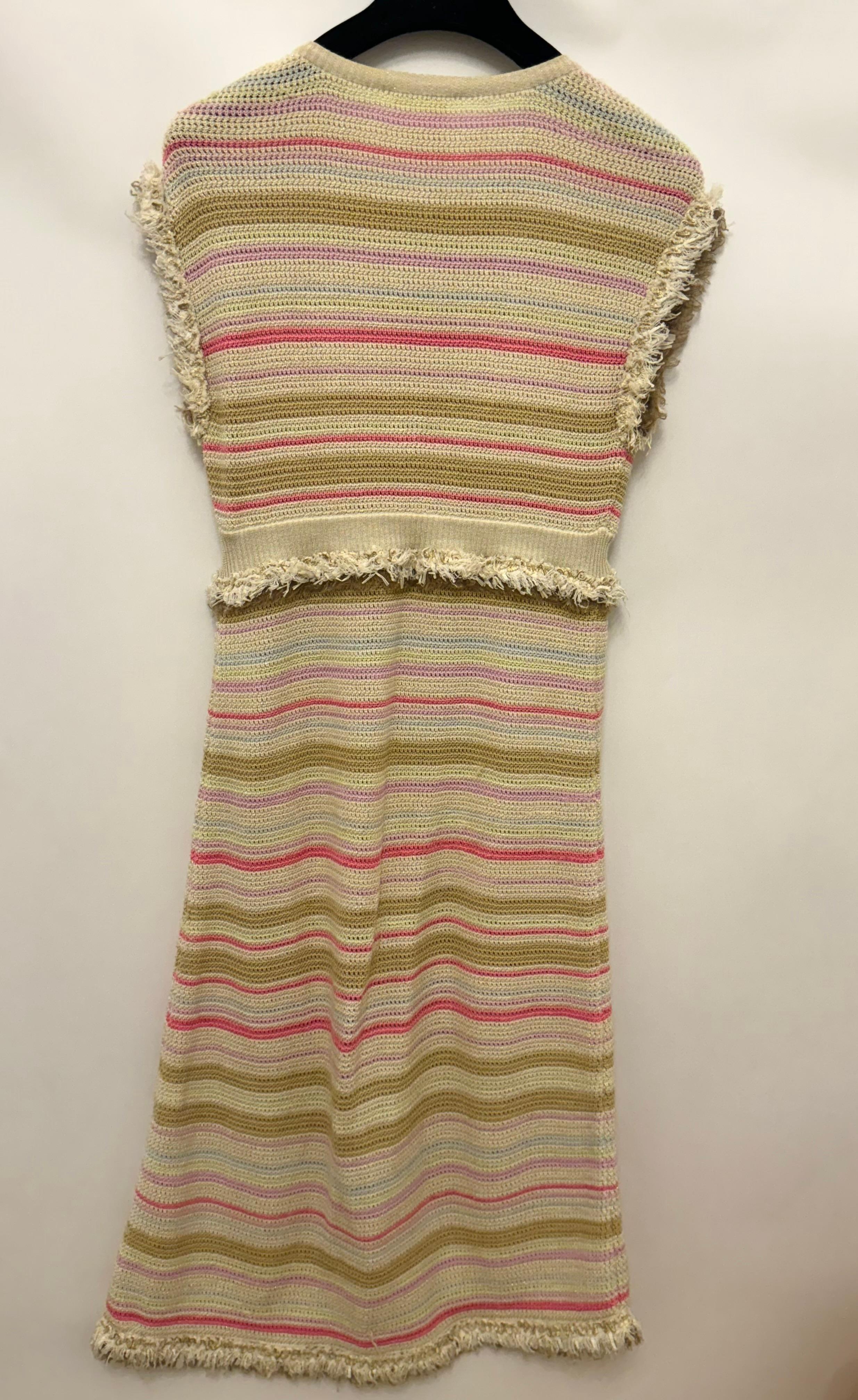 Chanel Cruise 2011 Parigi Saint Tropez colori pastello passerella cardigan lungo in vendita 8