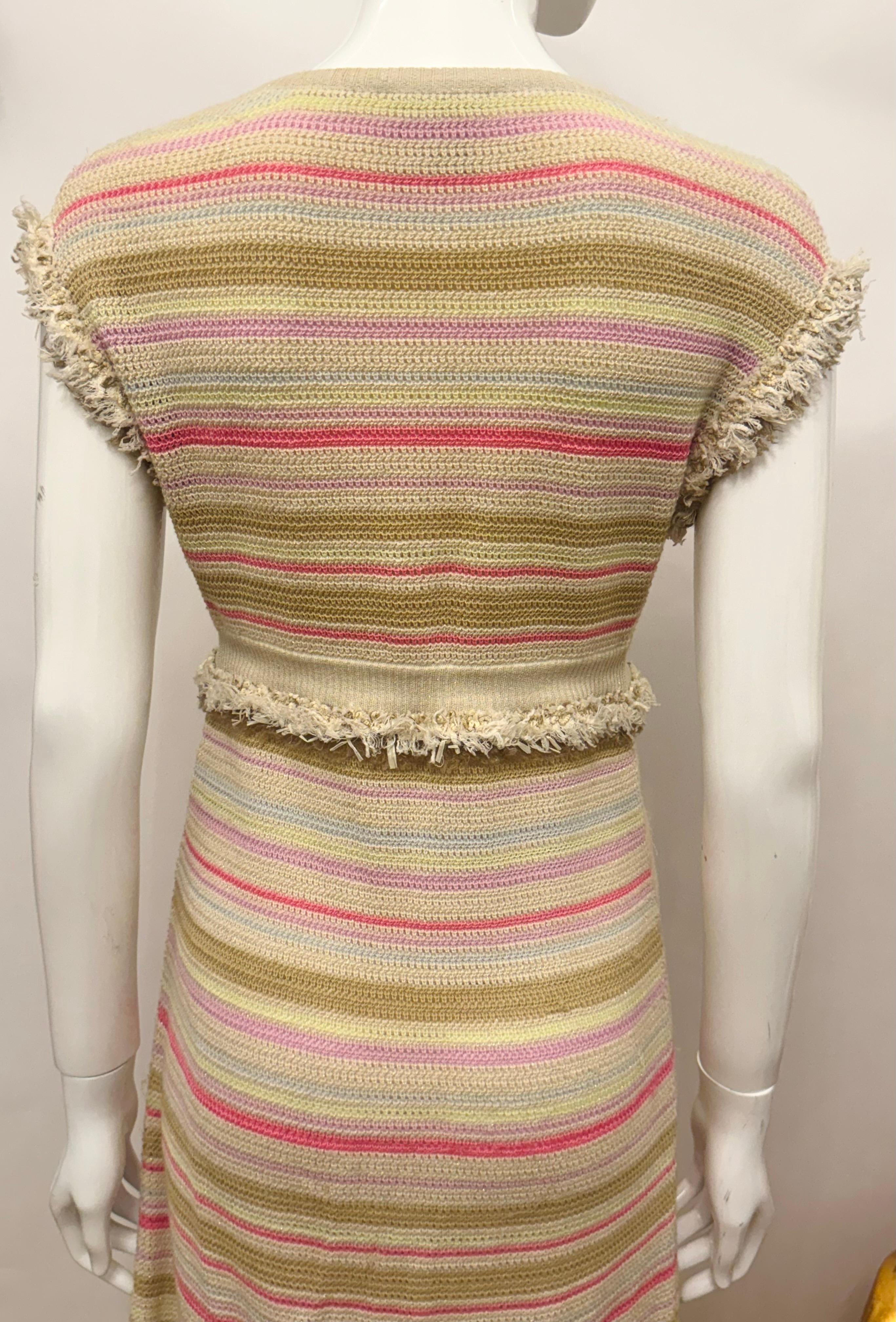 Chanel Cruise 2011 Parigi Saint Tropez colori pastello passerella cardigan lungo in vendita 12