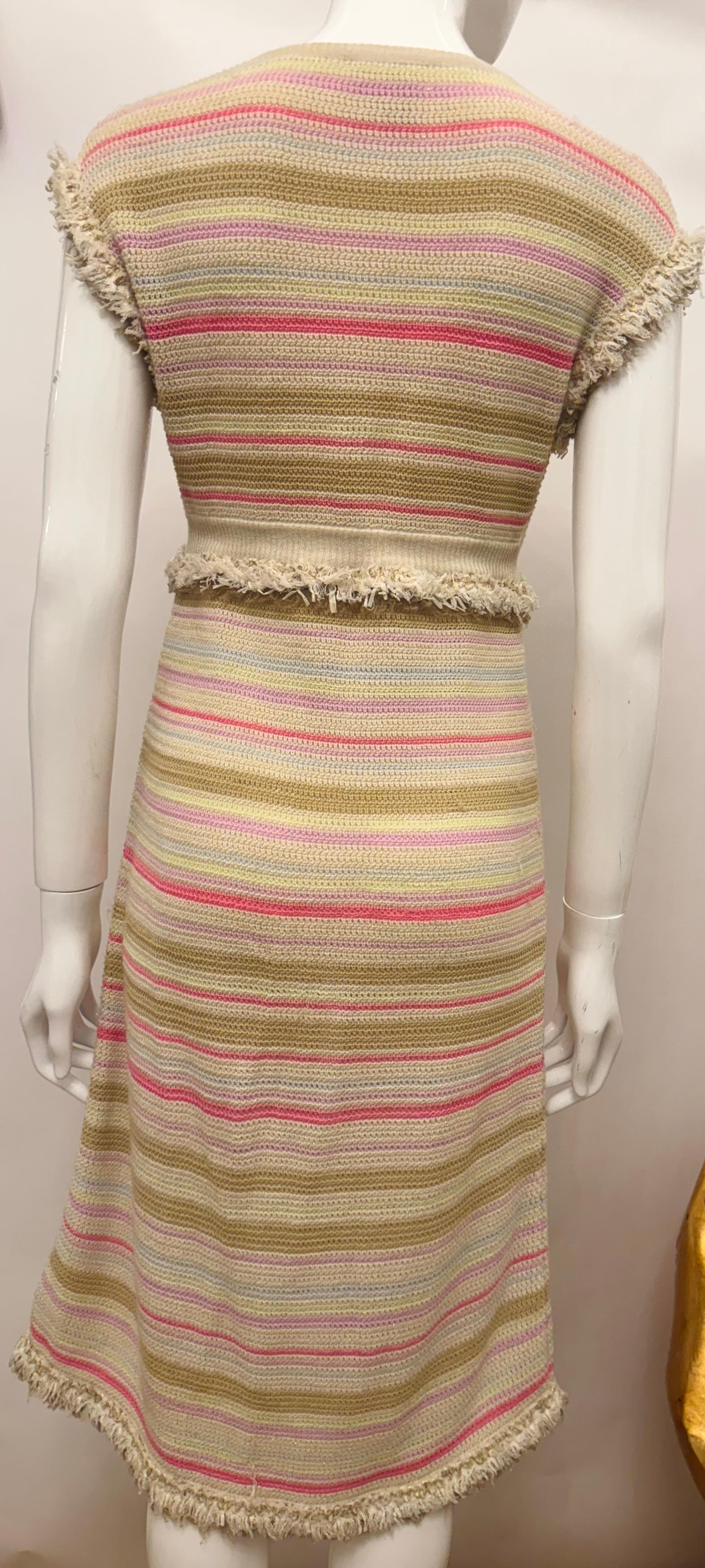 Chanel Cruise 2011 Parigi Saint Tropez colori pastello passerella cardigan lungo in vendita 14