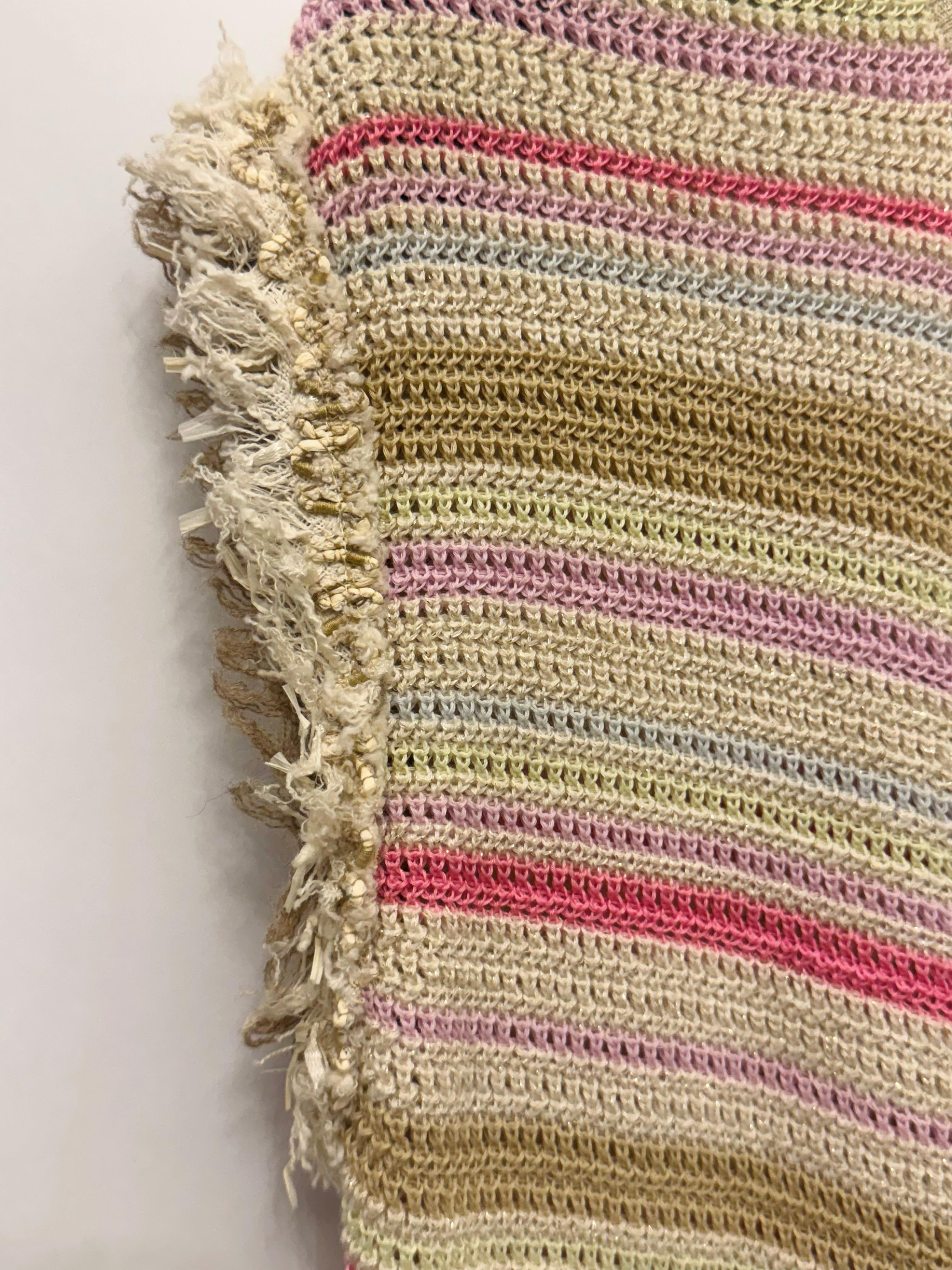 Beige Chanel Cruise 2011 Parigi Saint Tropez colori pastello passerella cardigan lungo in vendita