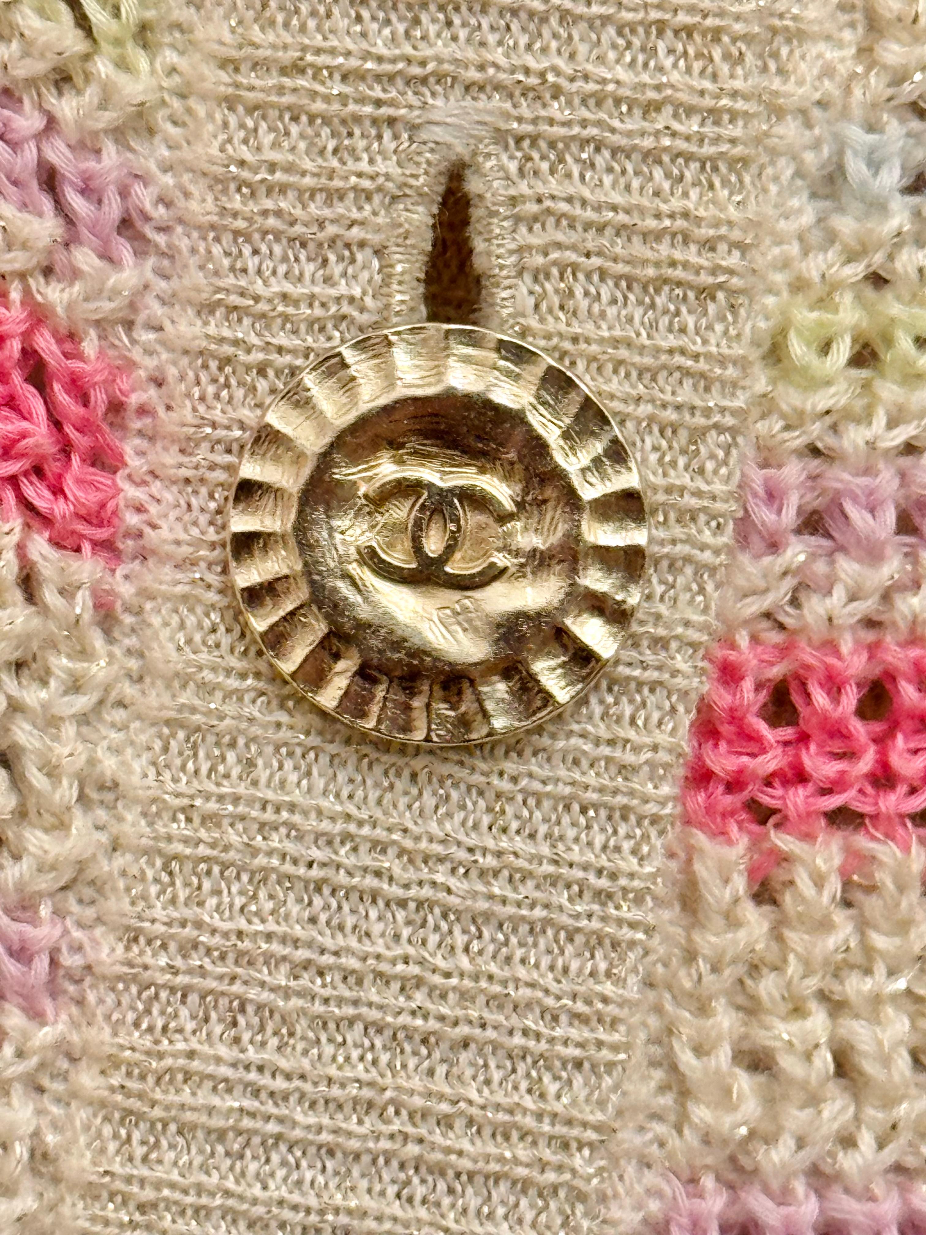 Chanel Cruise 2011 Parigi Saint Tropez colori pastello passerella cardigan lungo in vendita 2