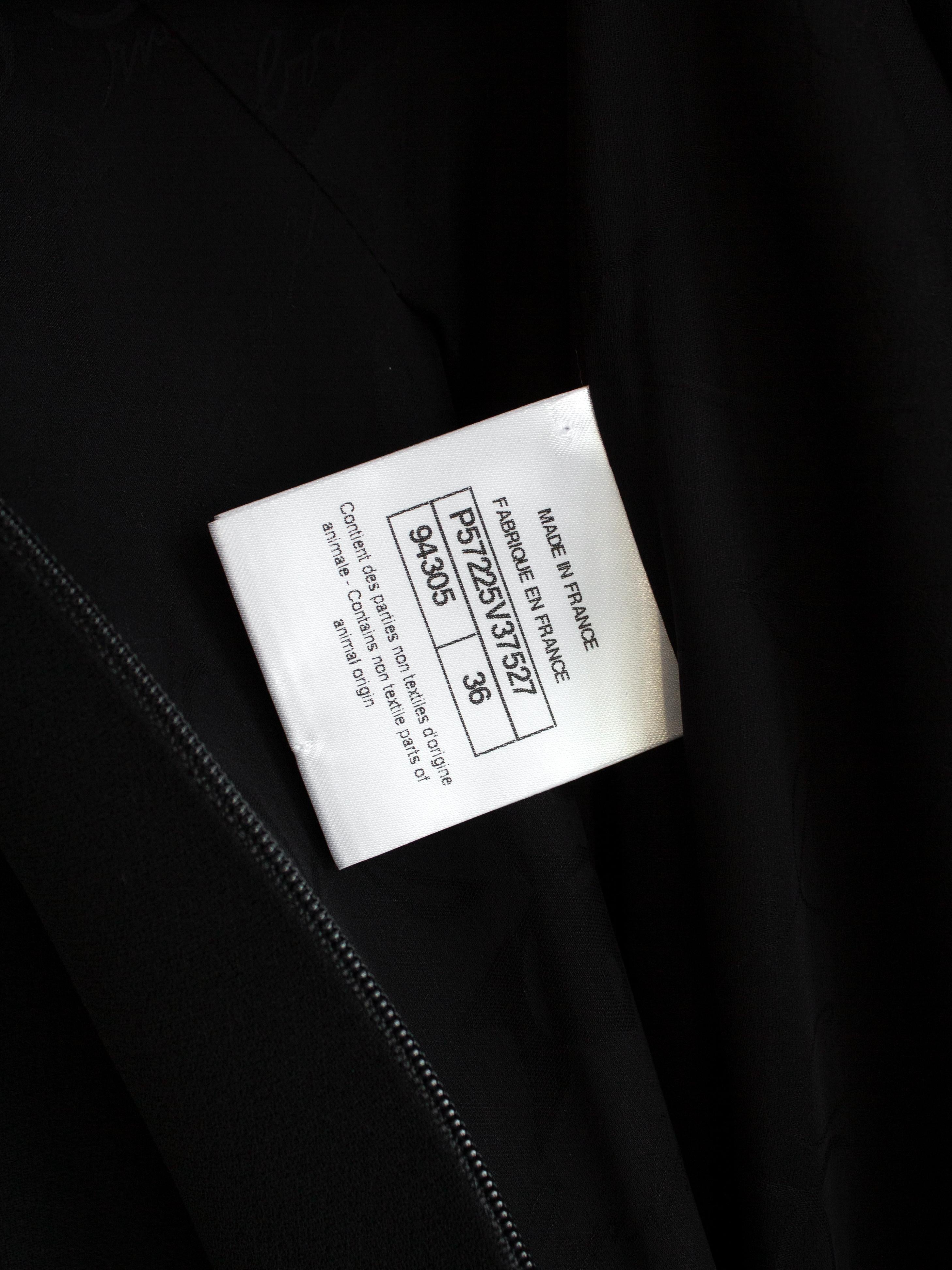 Chanel Cruise 2015 Black Gold Crystal Strap 15C Midi LBD Dress For Sale 8