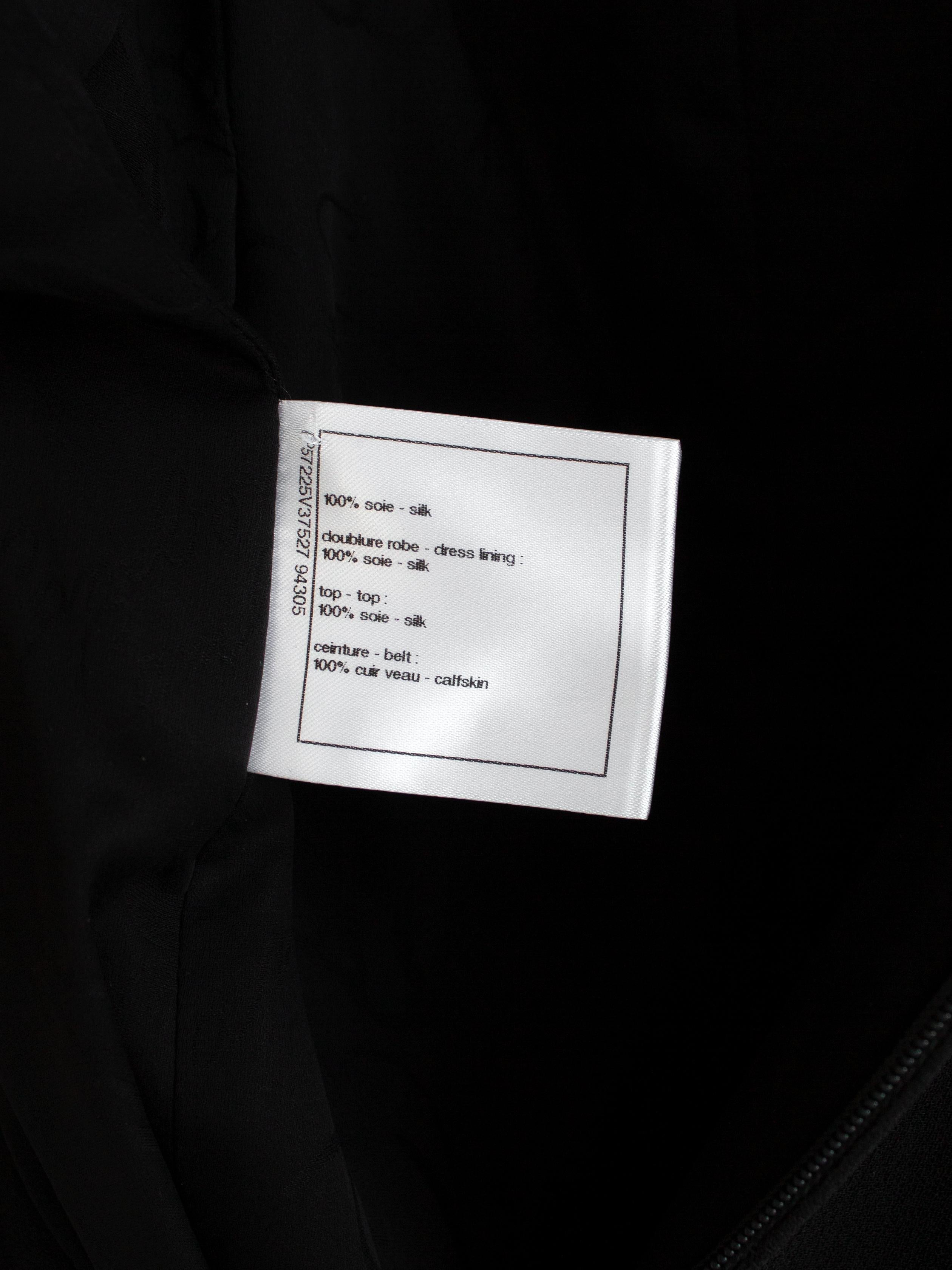 Chanel Cruise 2015 Black Gold Crystal Strap 15C Midi LBD Dress For Sale 9