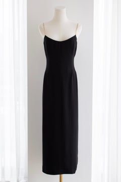 Chanel Cruise 2015 Robe midi LBD à bretelles en cristal doré noir 15C