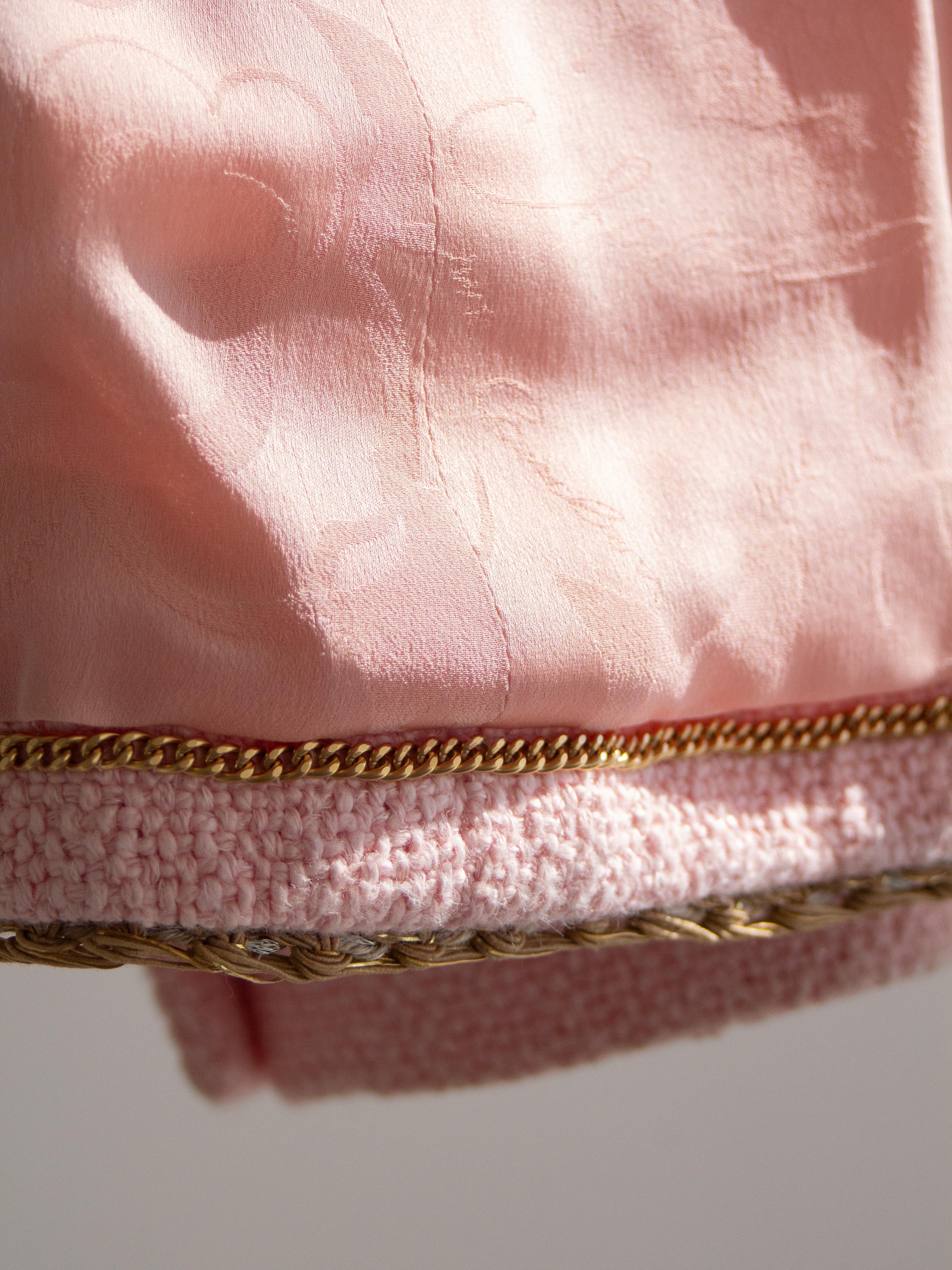 Chanel Cruise 2016 Seoul Pink Pearl Braided 16C Tweed Jacket 10