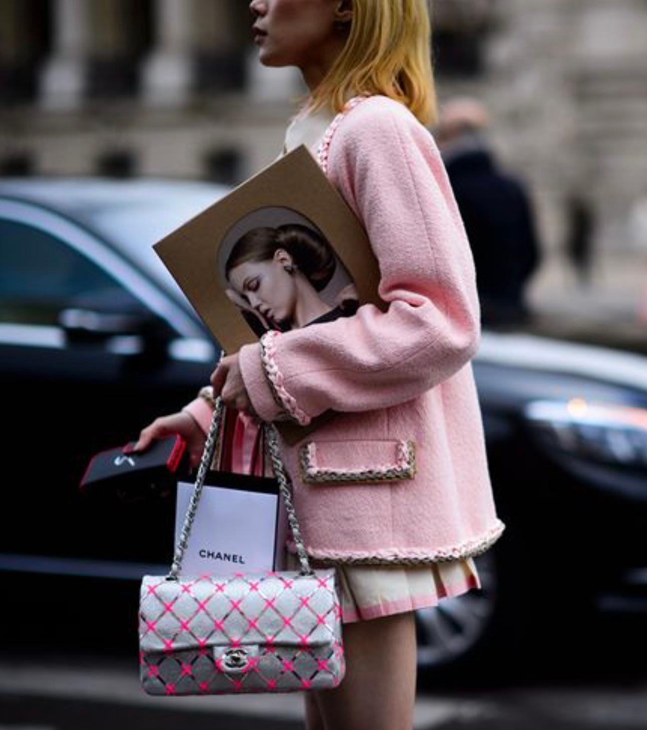 Chanel Cruise 2016 Seoul Pink Pearl Braided 16C Tweed Jacket 12