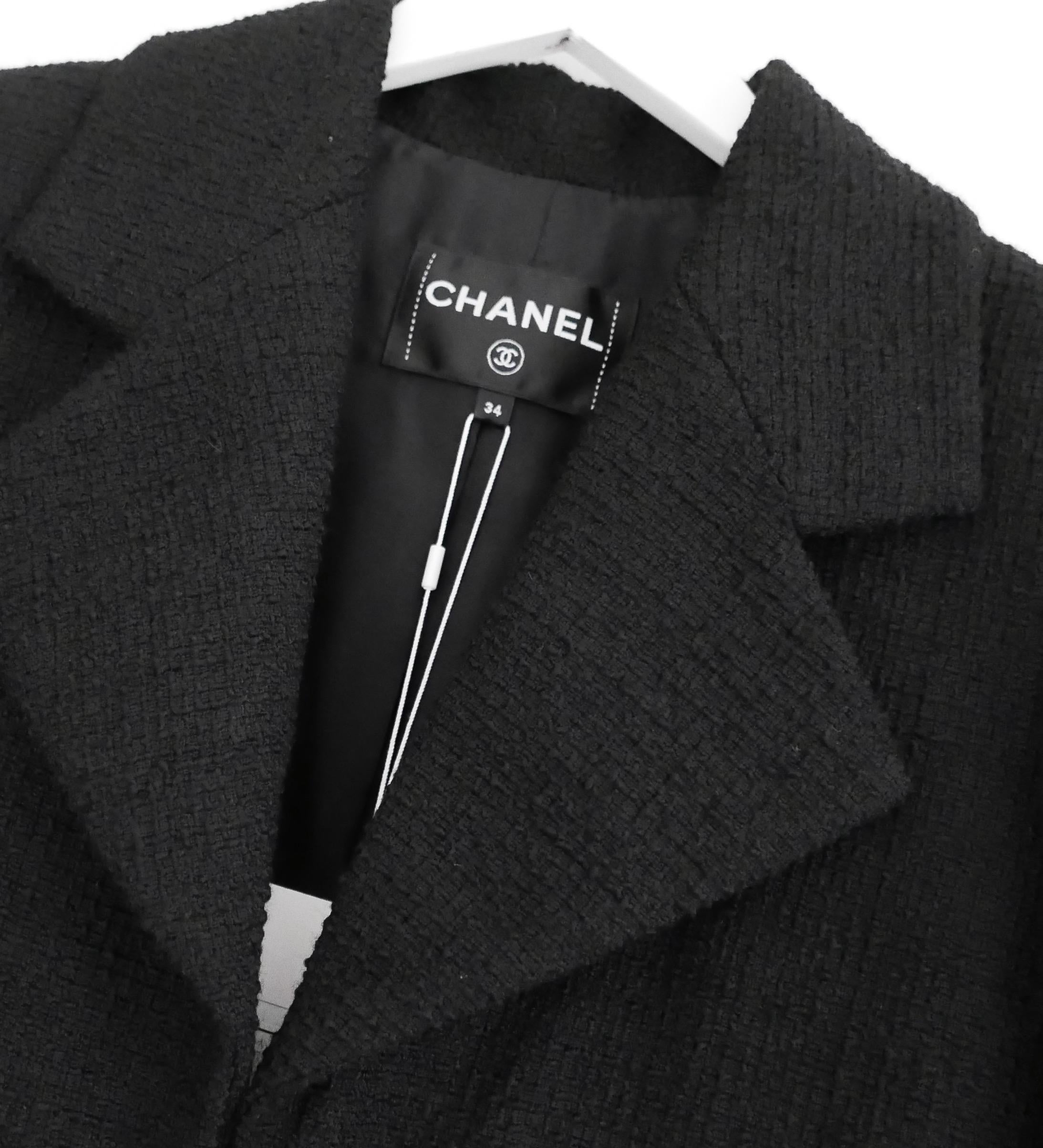 Women's Chanel Cruise 2017 17C Cuba Black Tweed Jacket For Sale