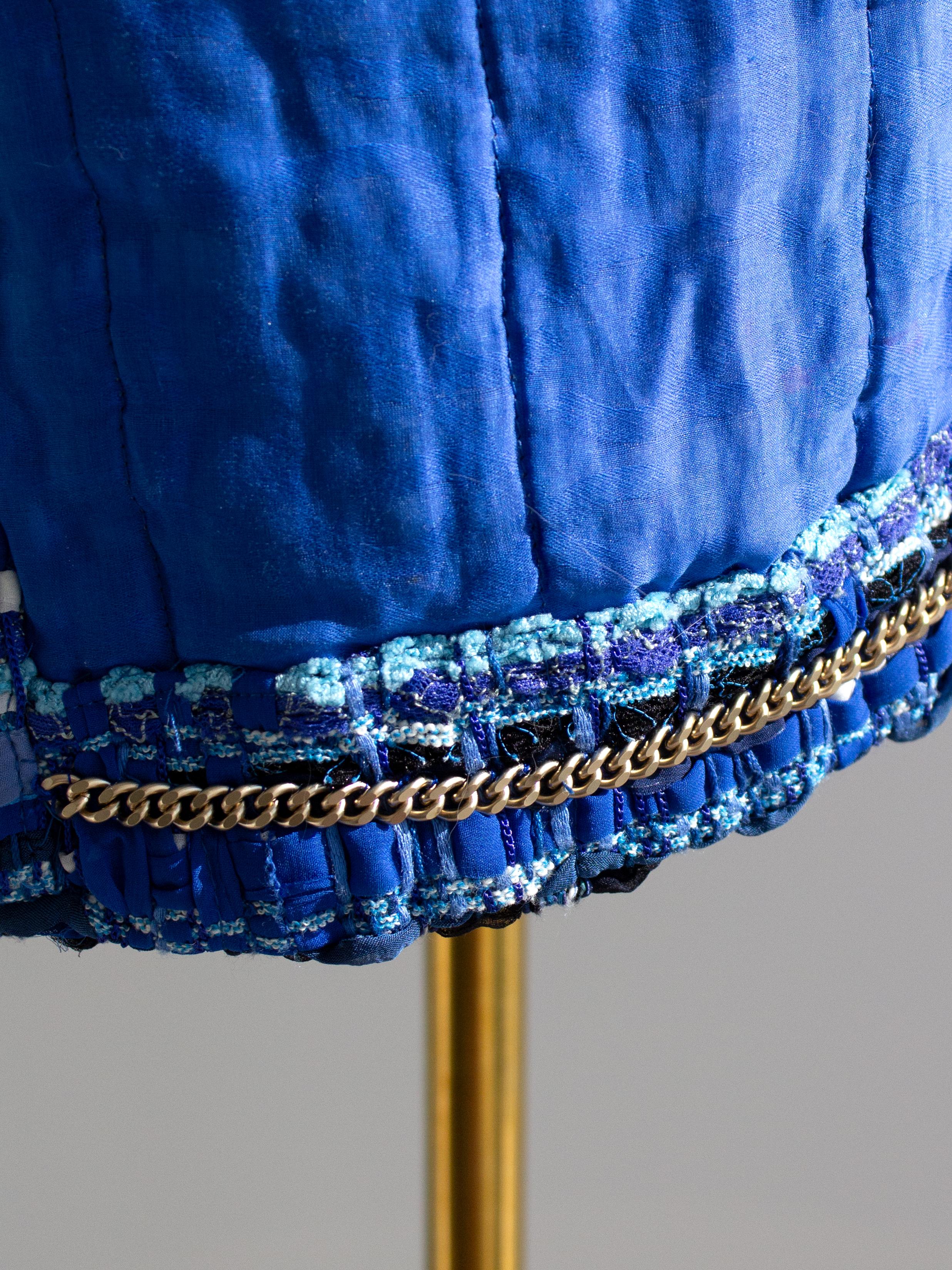 Chanel Cruise 2018 Greece Blue Gold Owl Lesage Fantasy Tweed 18C Jacket 12