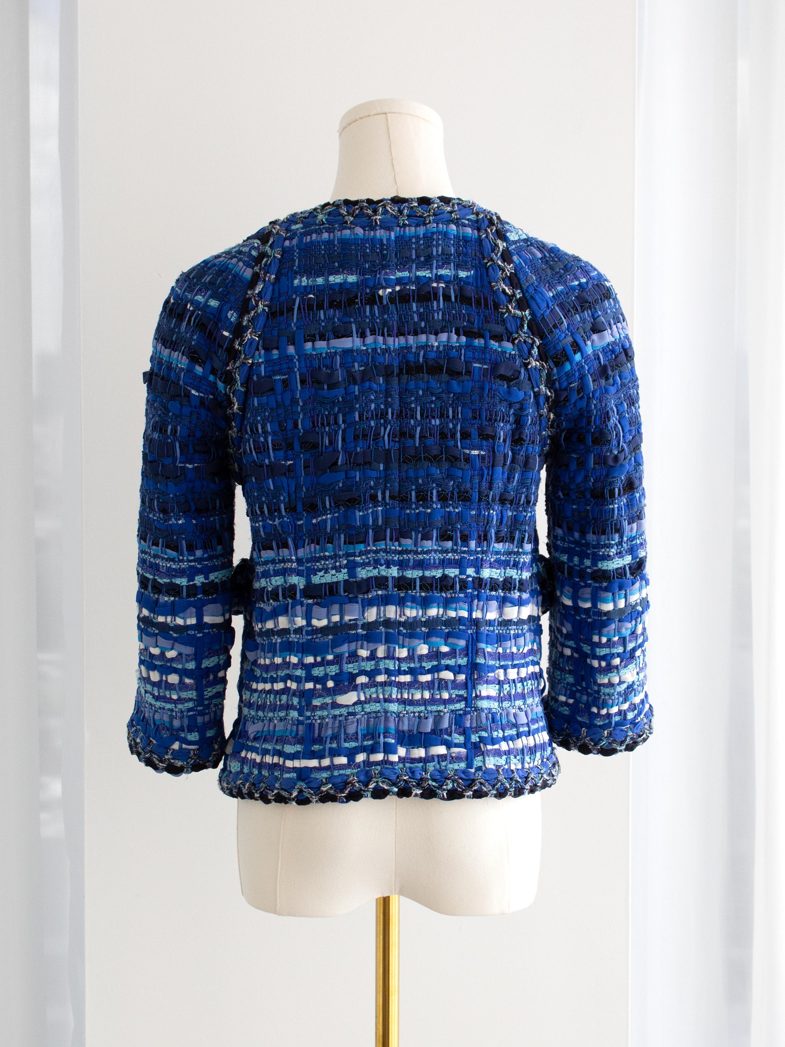 Chanel Cruise 2018 Greece Blue Gold Owl Lesage Fantasy Tweed 18C Jacket 3
