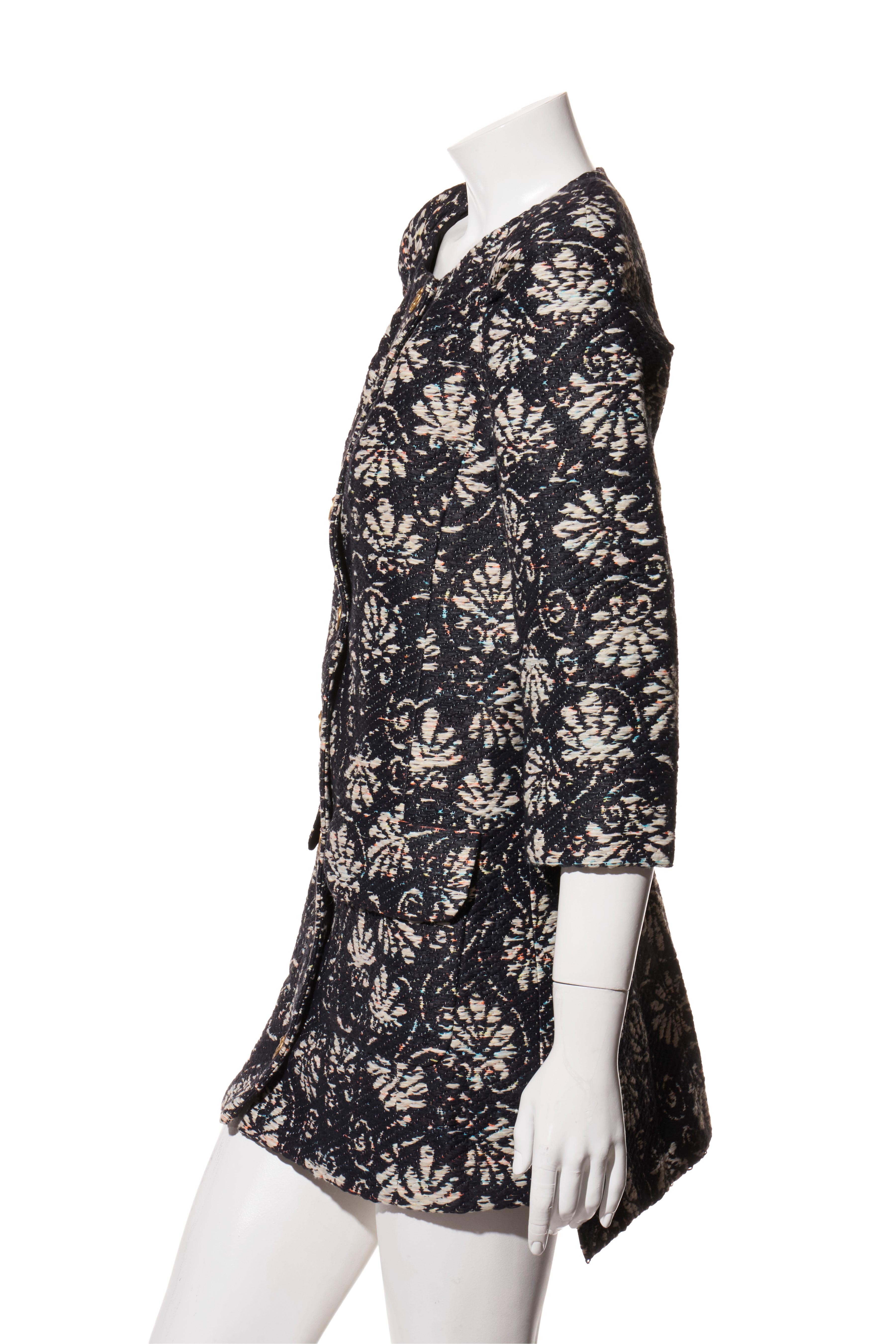 Chanel Cruise 2018 Greece Collection Navy Tweed Jacket Dress FR 36 Documented For Sale 1