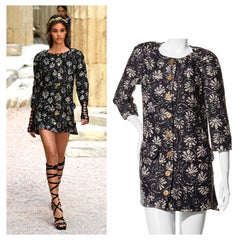 Chanel Cruise 2018 Greece Collection Navy Tweed Jacket Dress FR 36 Documented