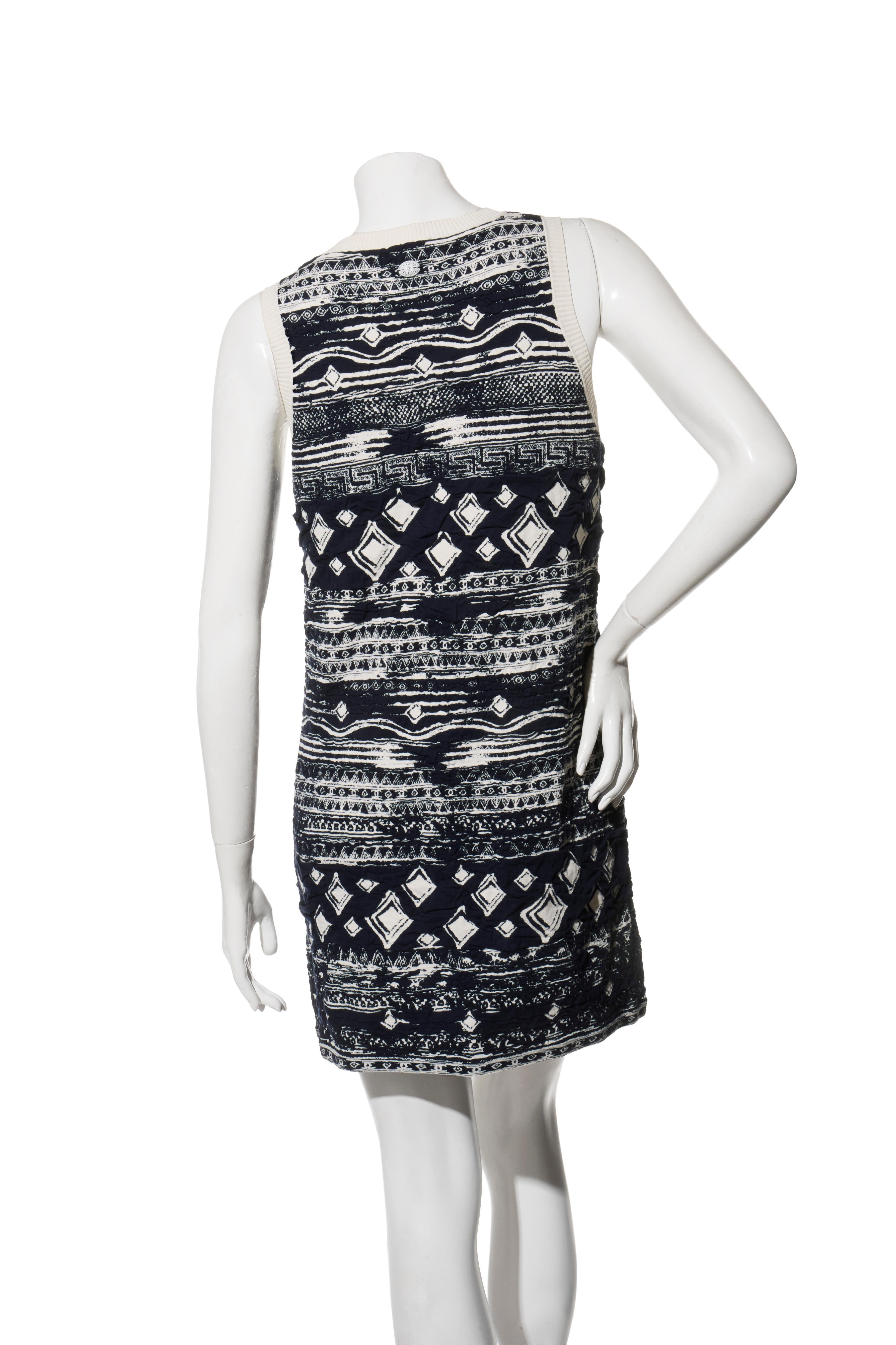 Women's Chanel Cruise 2018 Greek Odyssey Runway Knit Dress FR 36 For Sale