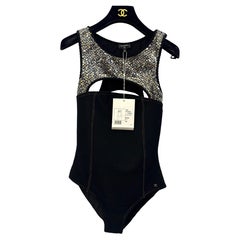 Chanel Cruise 2018 Paris Athènes runway one piece swimming suit by Lagerfeld