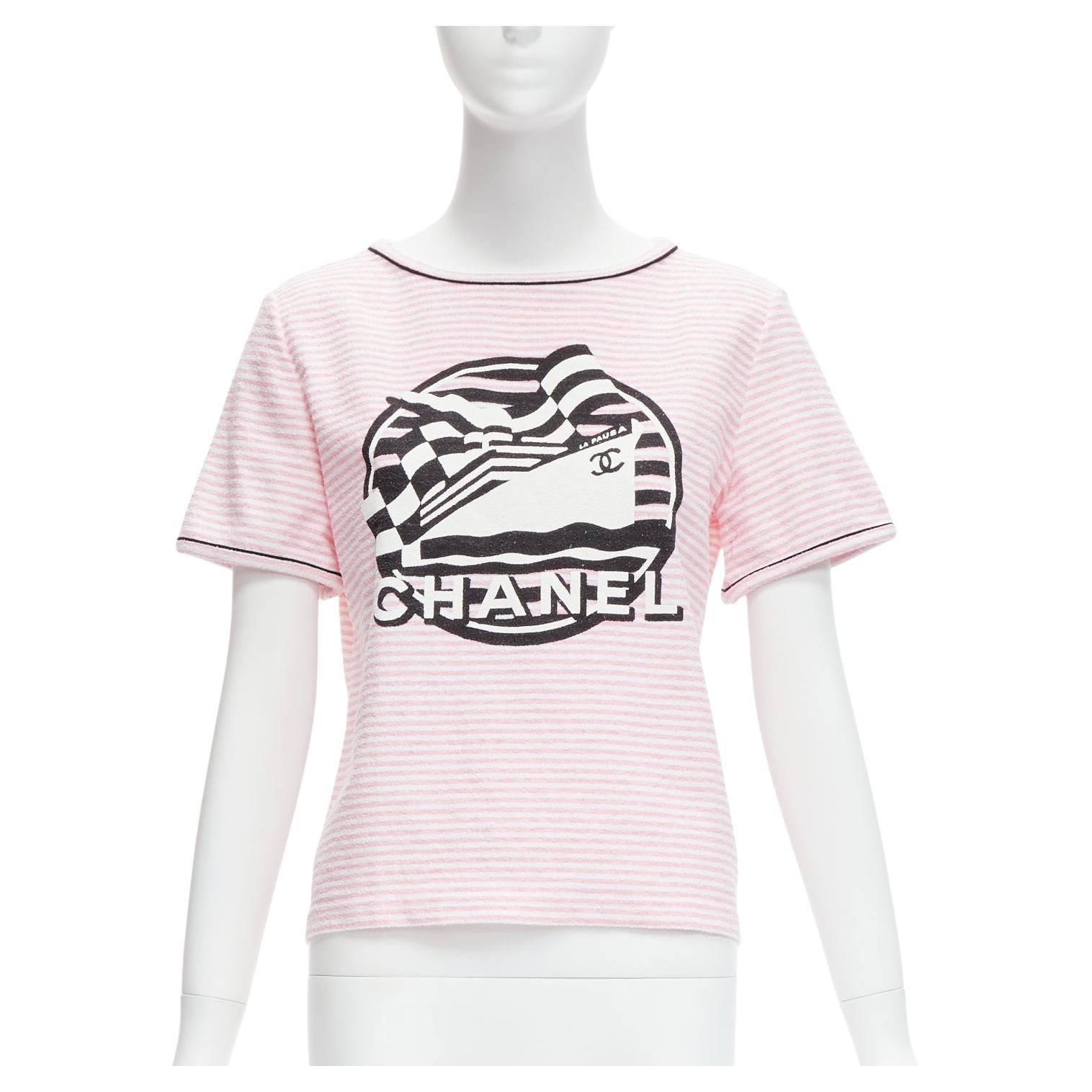 Chanel Striped T Shirt - 4 For Sale on 1stDibs  chanel striped shirt,  chanel t shirt, chanel stripe top