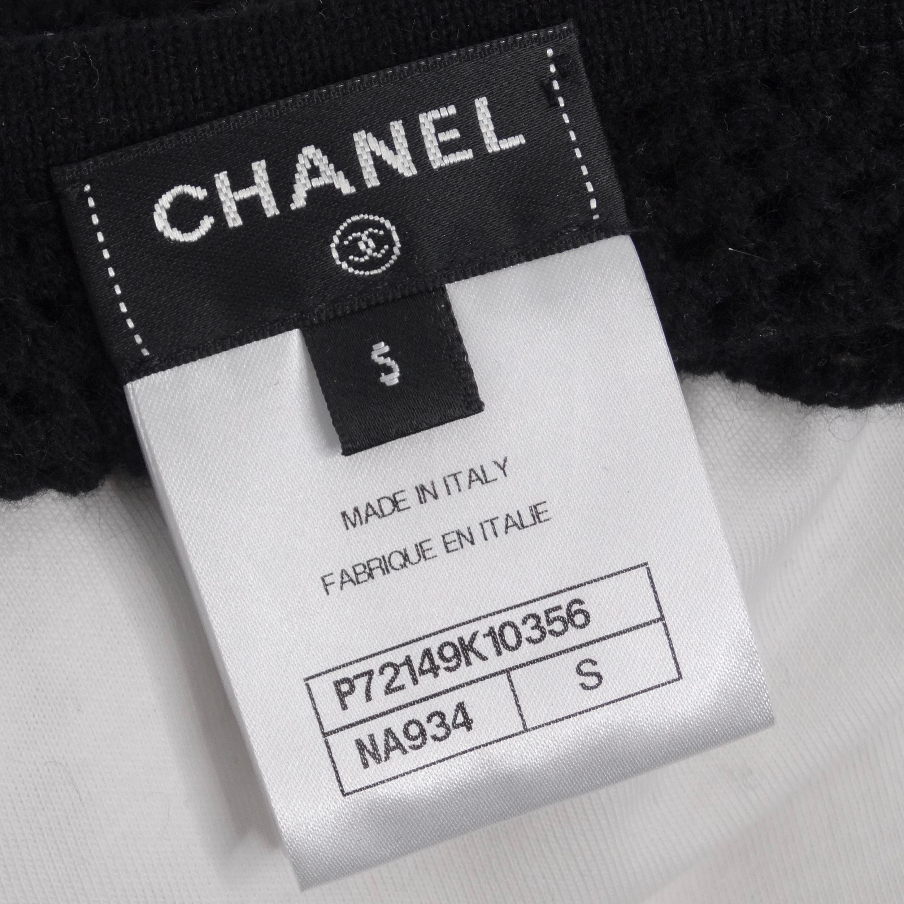 Chanel Cruise 2022 Black Cashmere Mini Dress 7