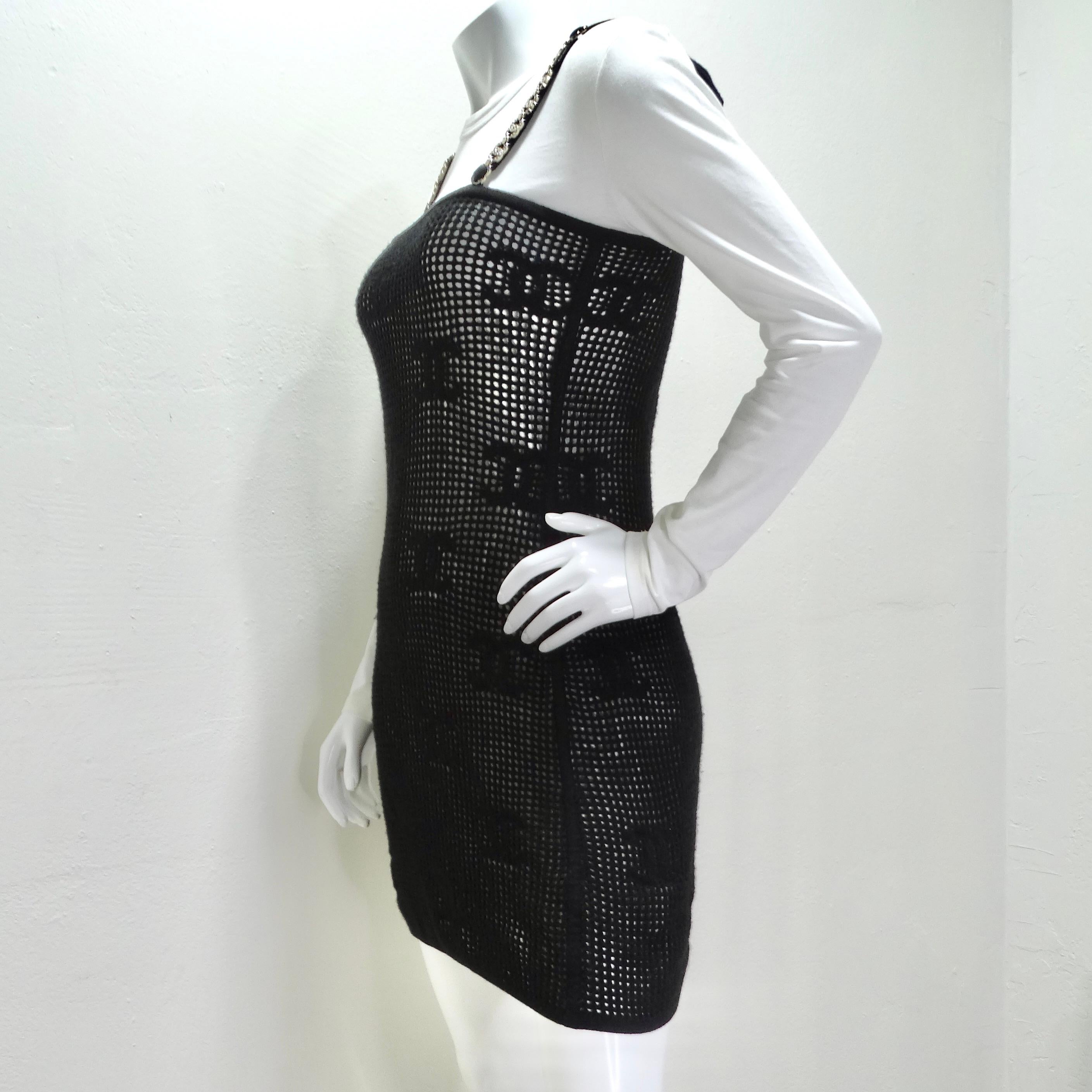 Chanel Cruise 2022 Black Cashmere Mini Dress 5