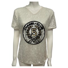 Chanel Cruise 2023 Paris Monte Carlo racing sequined logo top