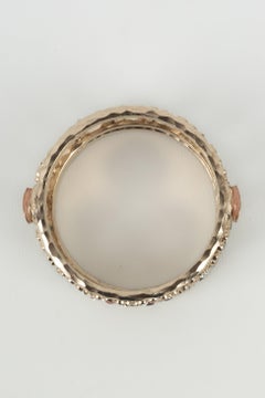 Chanel Cruise Champagne Metal Bracelet with Rhinestones and Resin, 2018