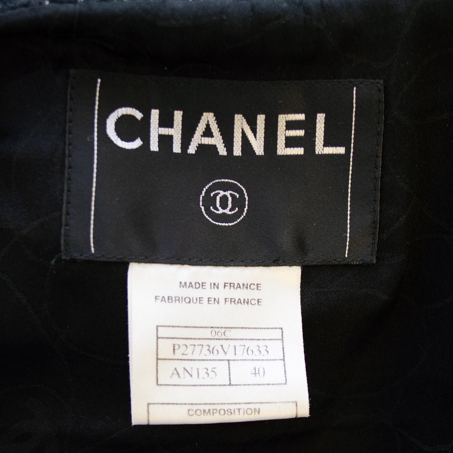 Women's Chanel Cruise Collection 2006 Tweed Jacket with Lace Cuffs