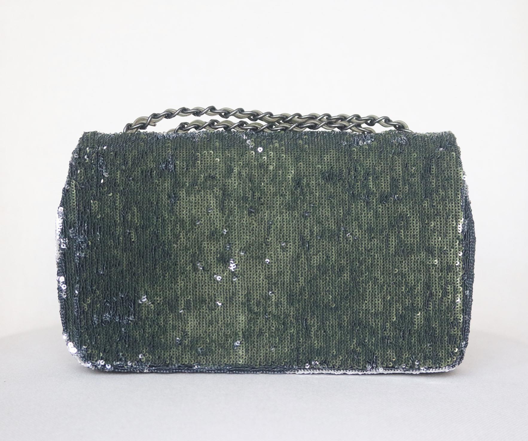 Chanel Cruise Lambskin-Trimmed Sequin Classic Flap Bag  1
