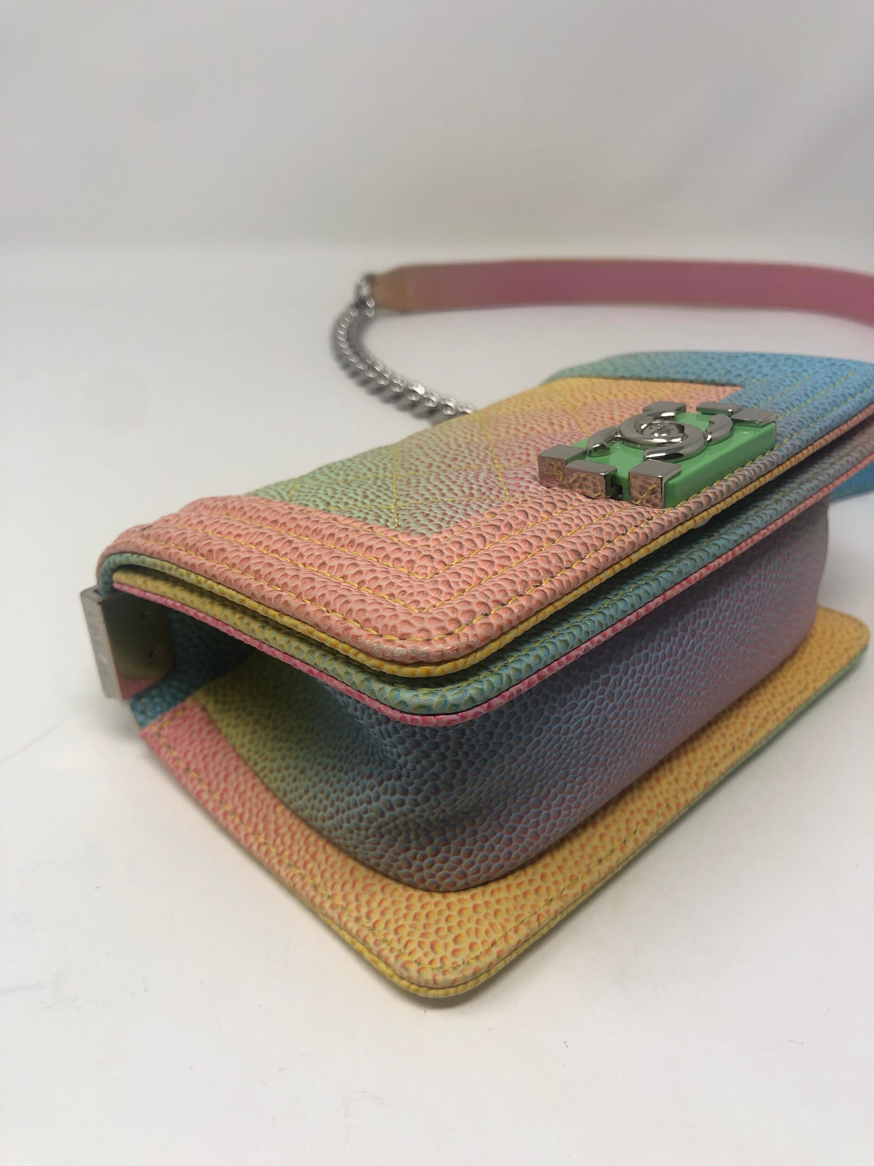 Chanel Cruise Rainbow Pastel Mini Boy Bag 4