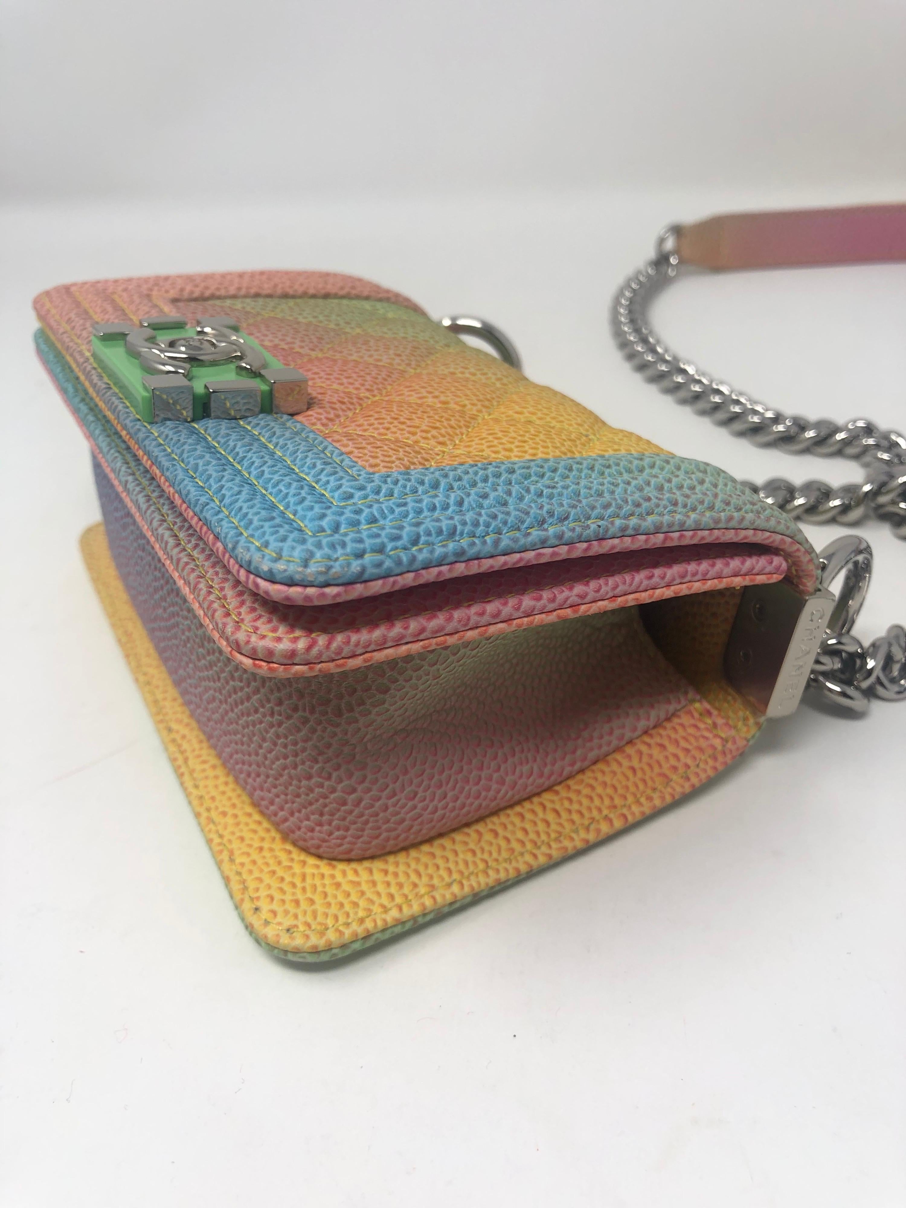 Chanel Cruise Rainbow Pastel Mini Boy Bag 5