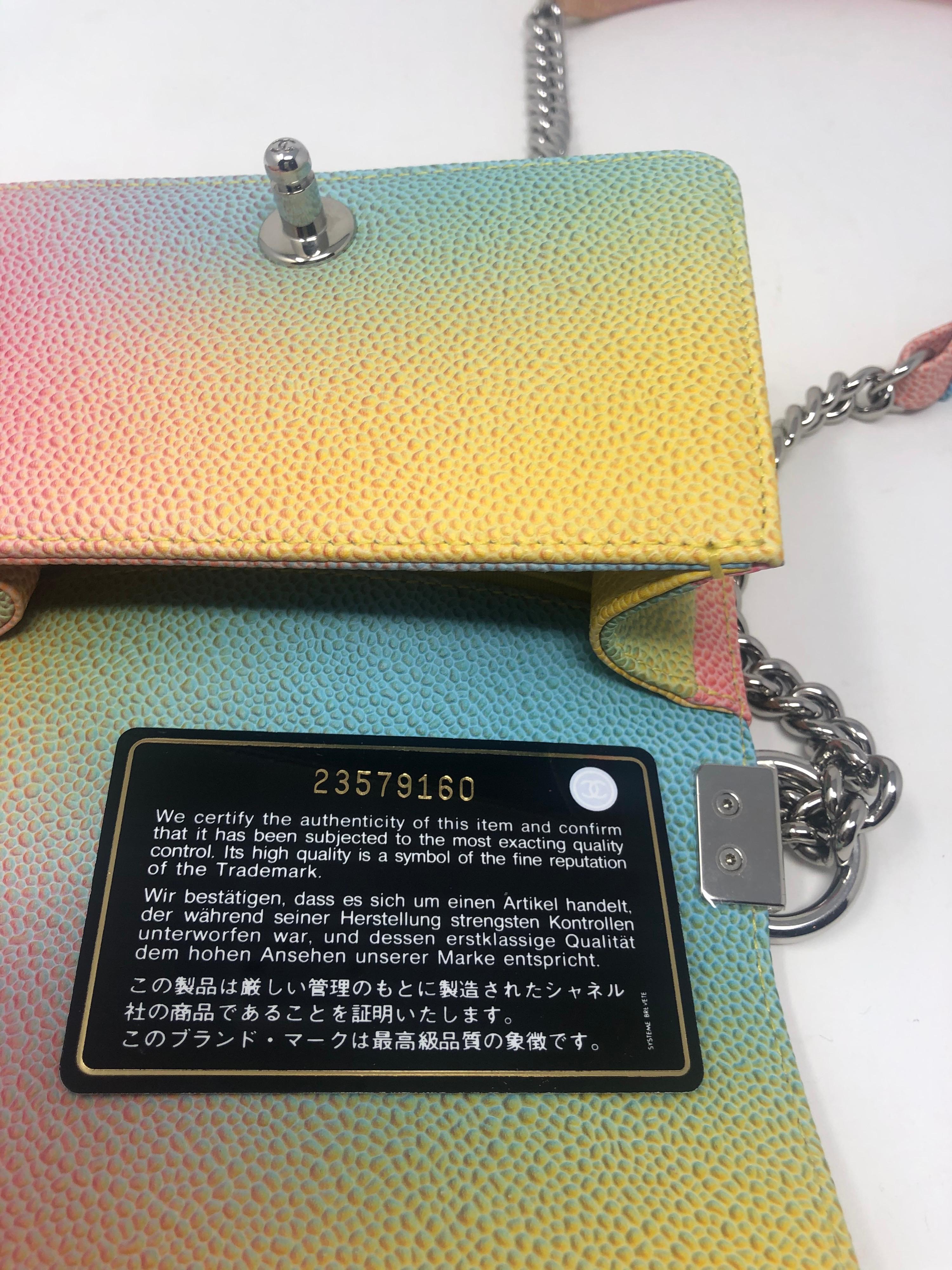 Chanel Cruise Rainbow Pastel Mini Boy Bag 9