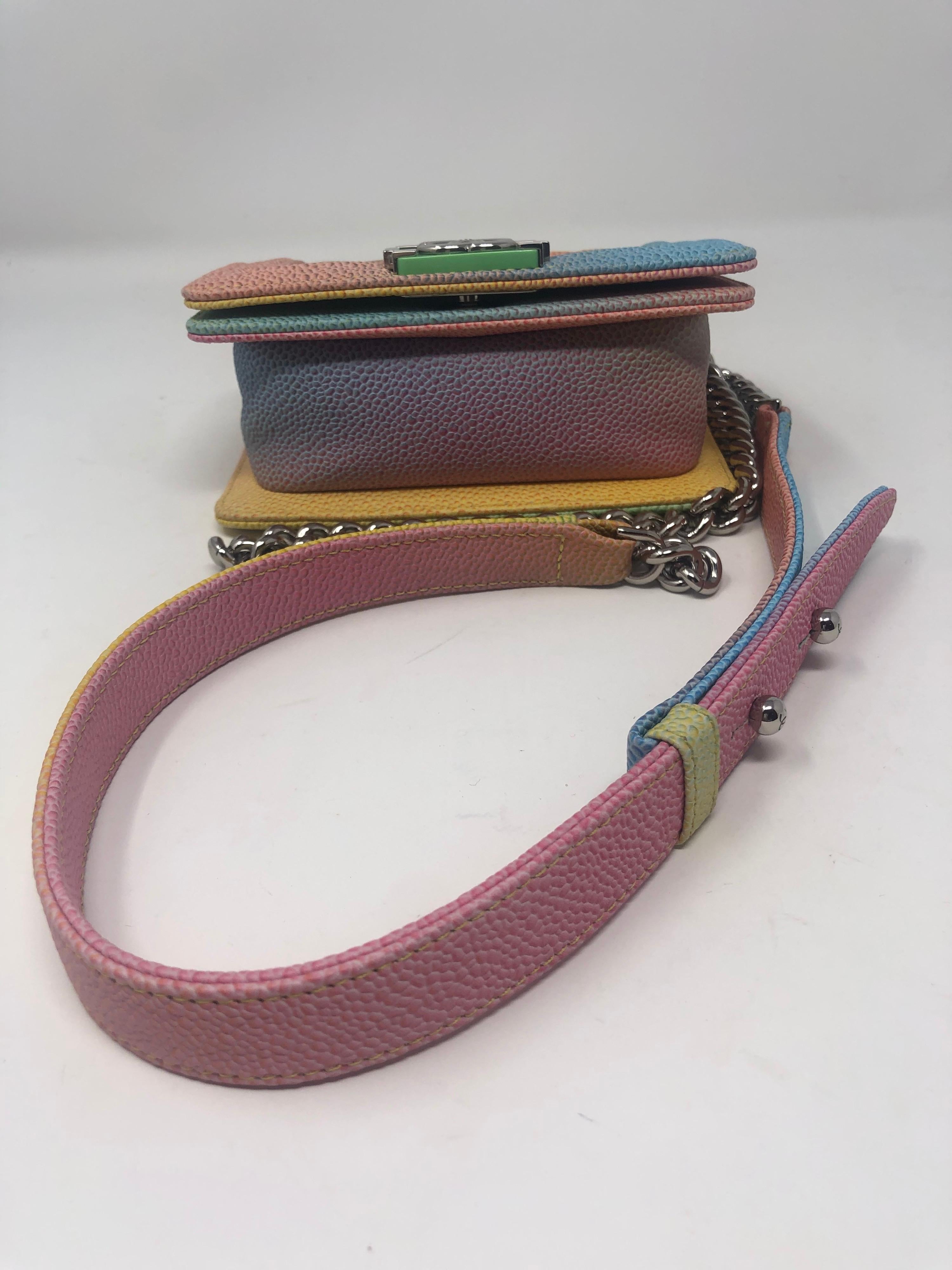 Chanel Cruise Rainbow Pastel Mini Boy Bag 12