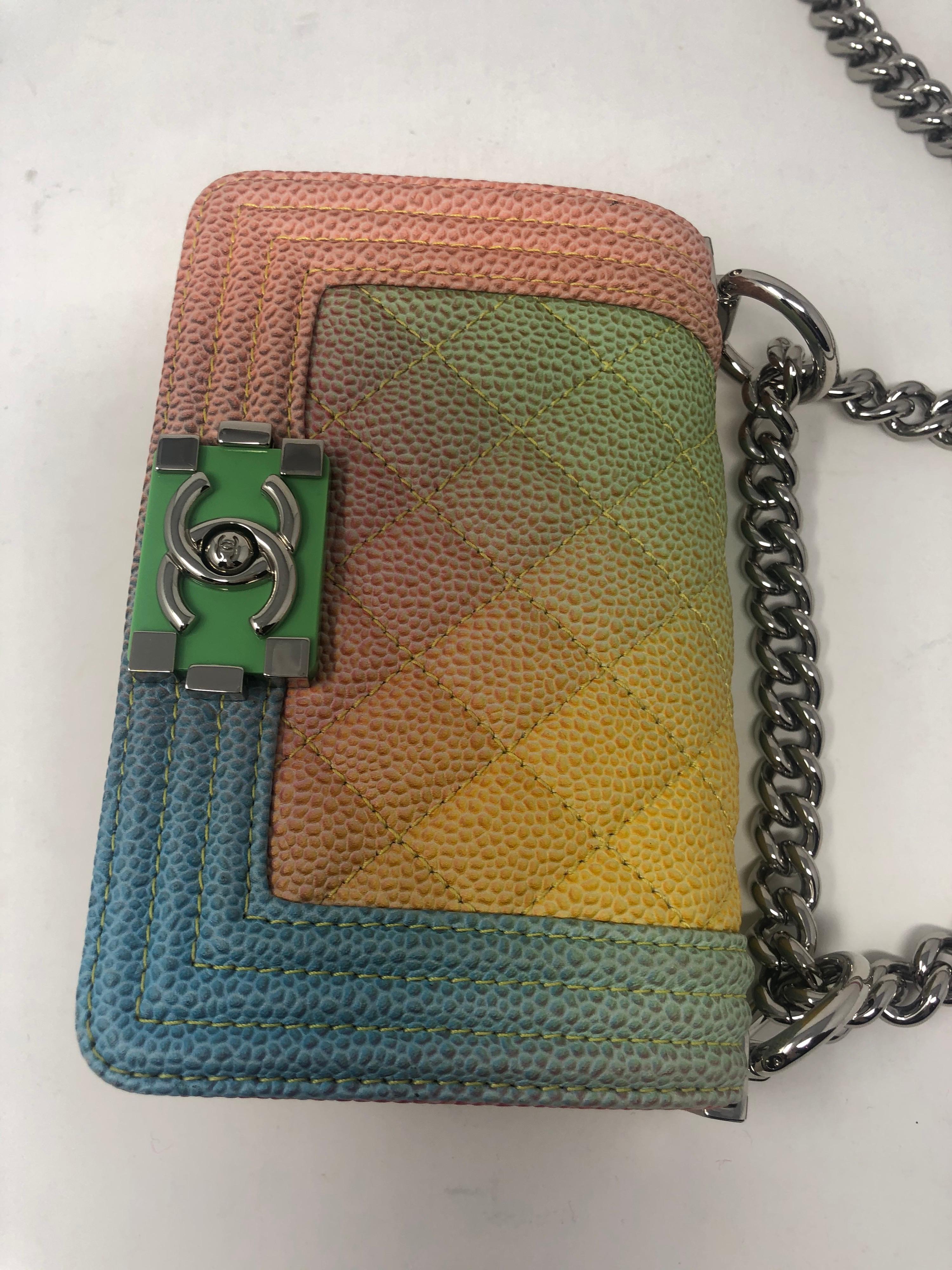 Chanel Cruise Rainbow Pastel Mini Boy Bag 13