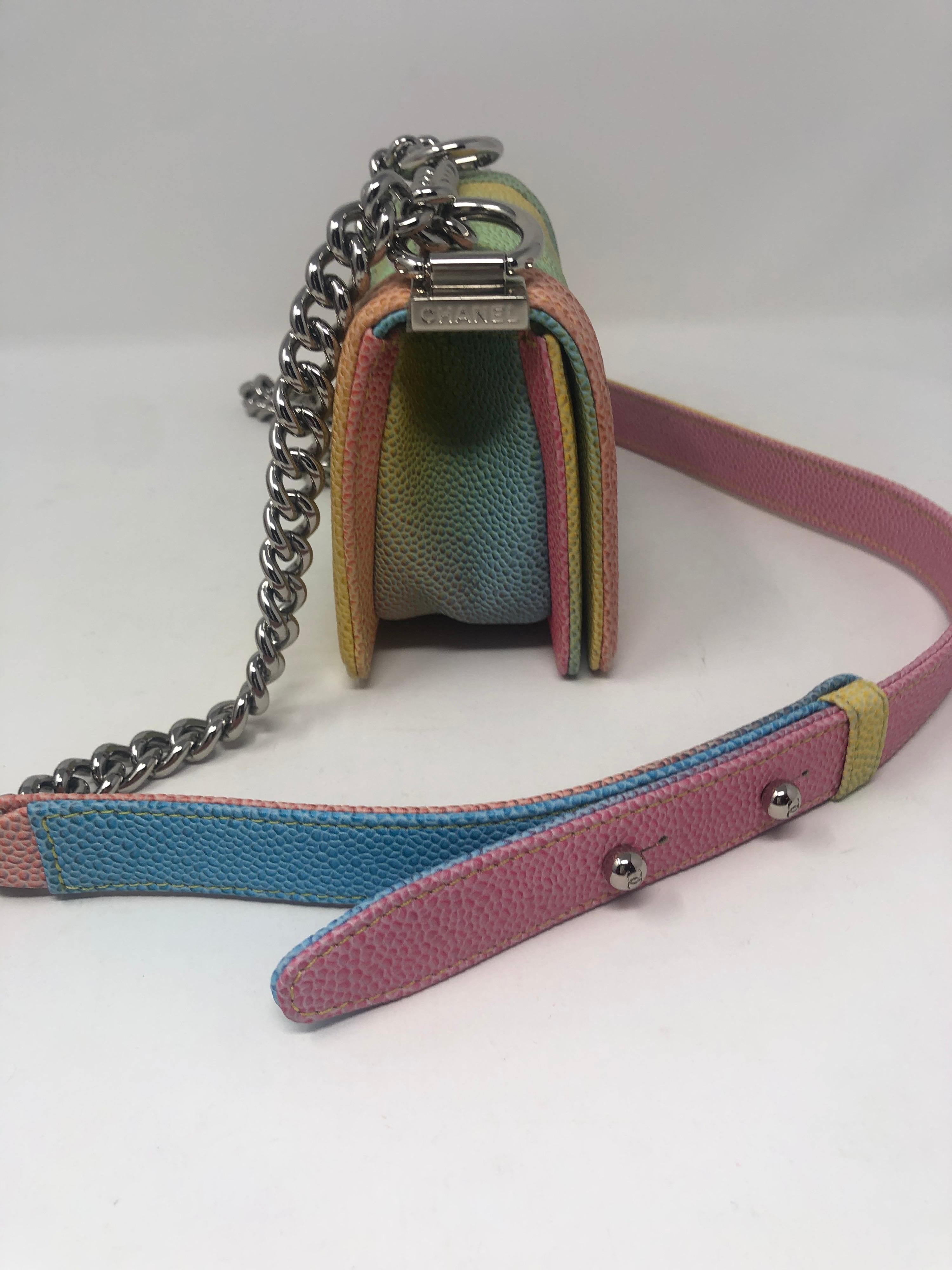Chanel Cruise Rainbow Pastel Mini Boy Bag In New Condition In Athens, GA