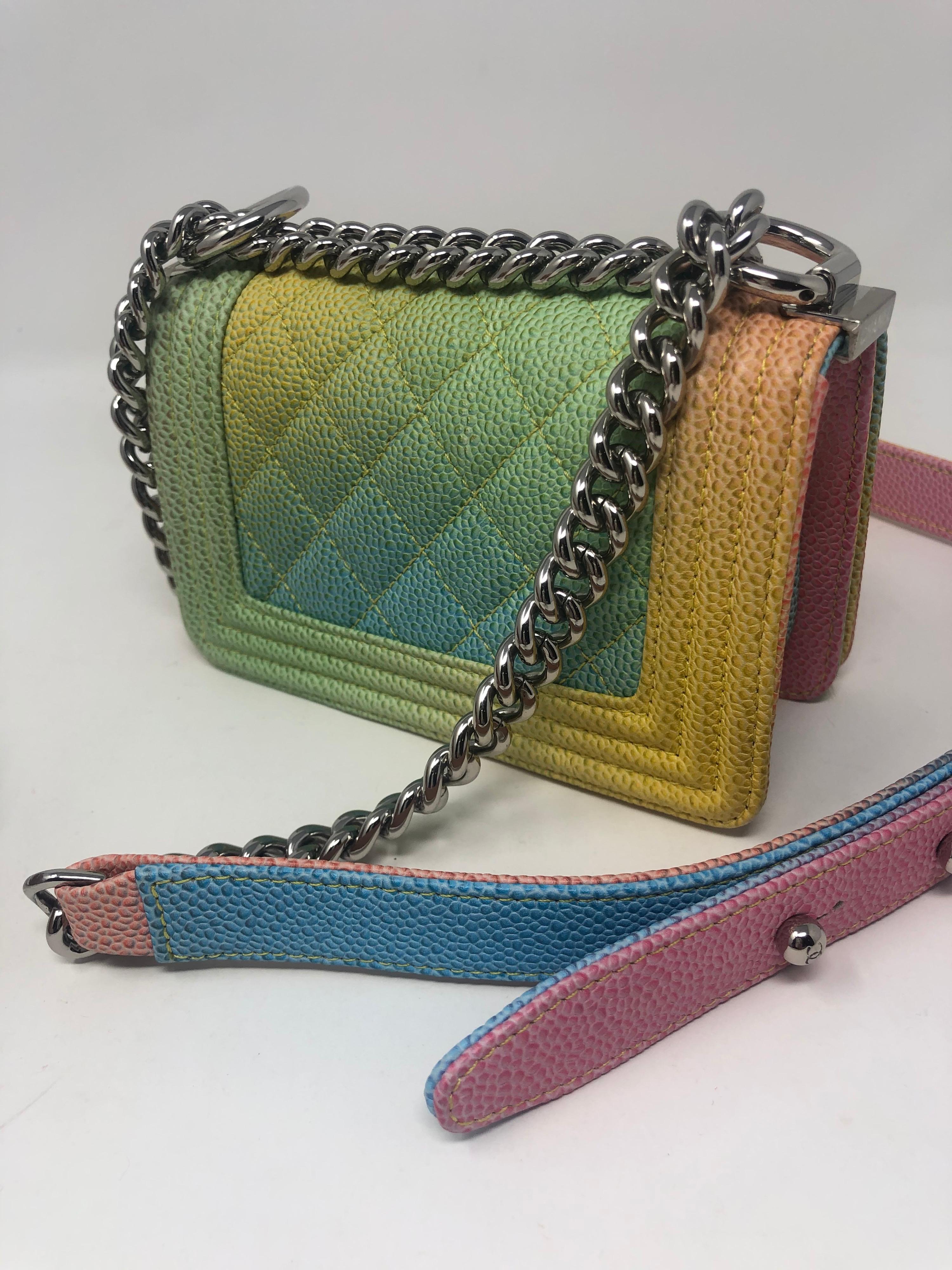 Women's or Men's Chanel Cruise Rainbow Pastel Mini Boy Bag