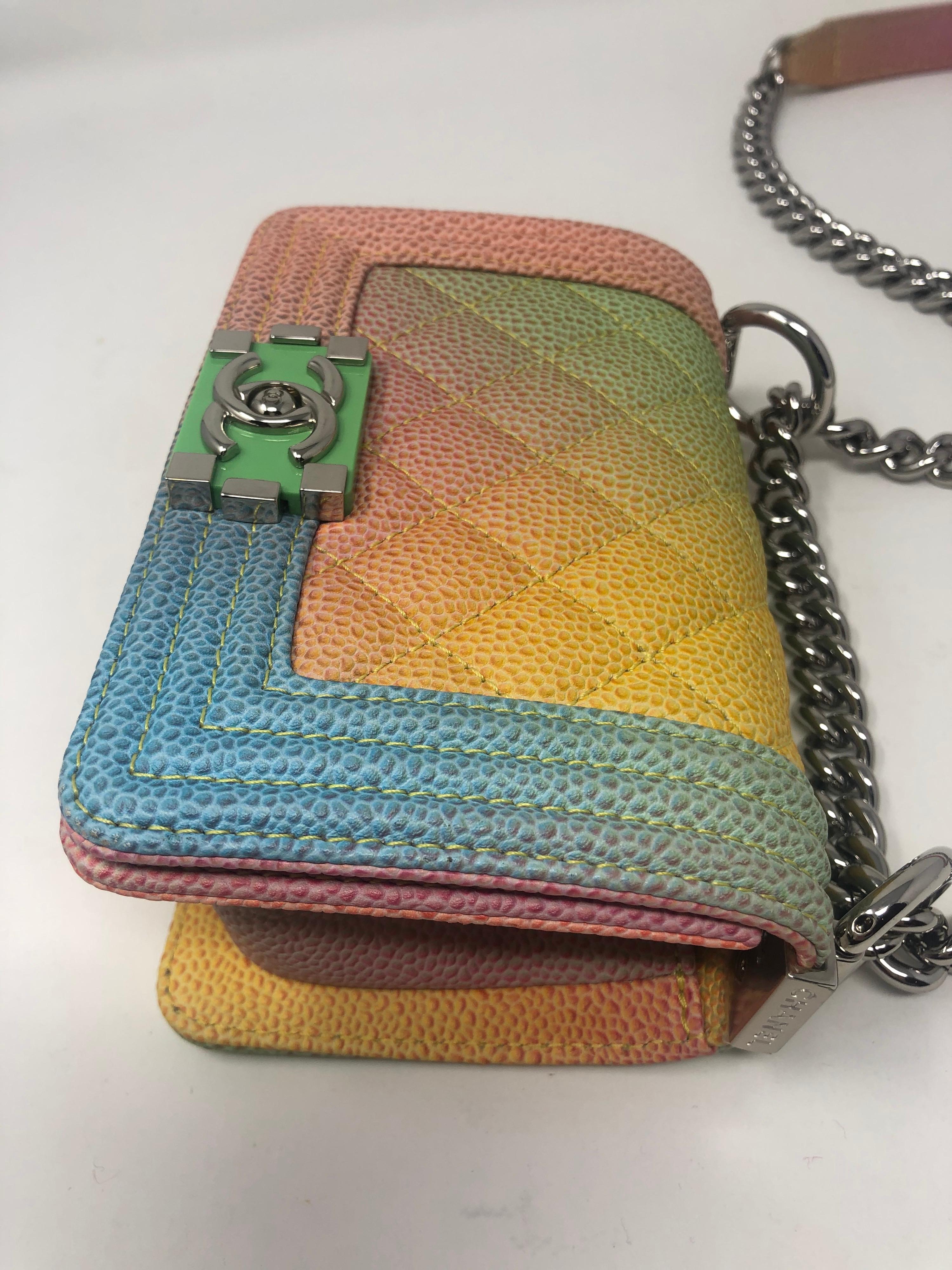 Chanel Cruise Rainbow Pastel Mini Boy Bag 2