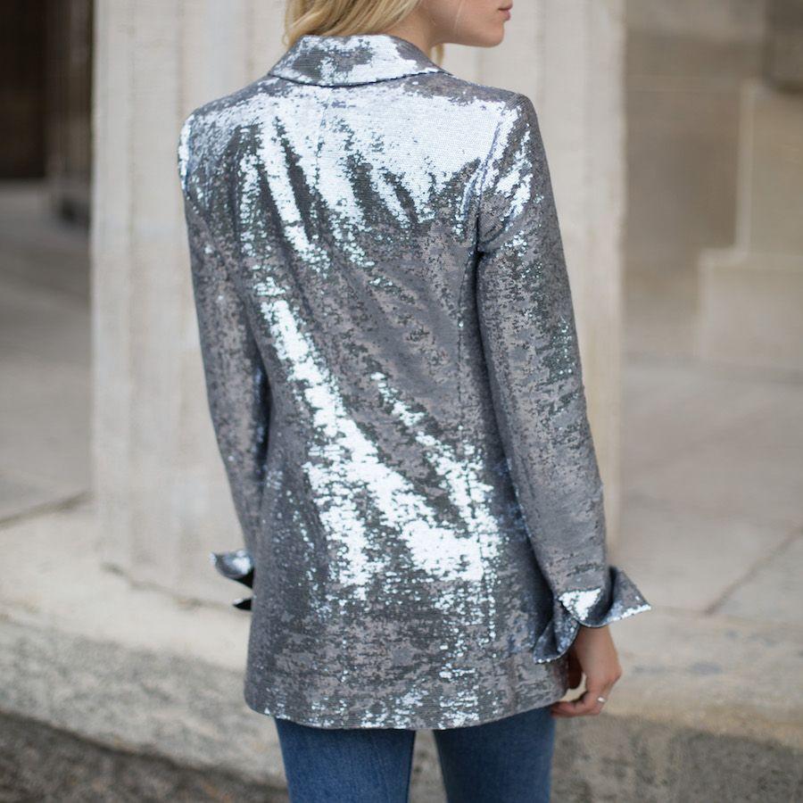 Women's CHANEL Cruise Silver Sequins Jacket