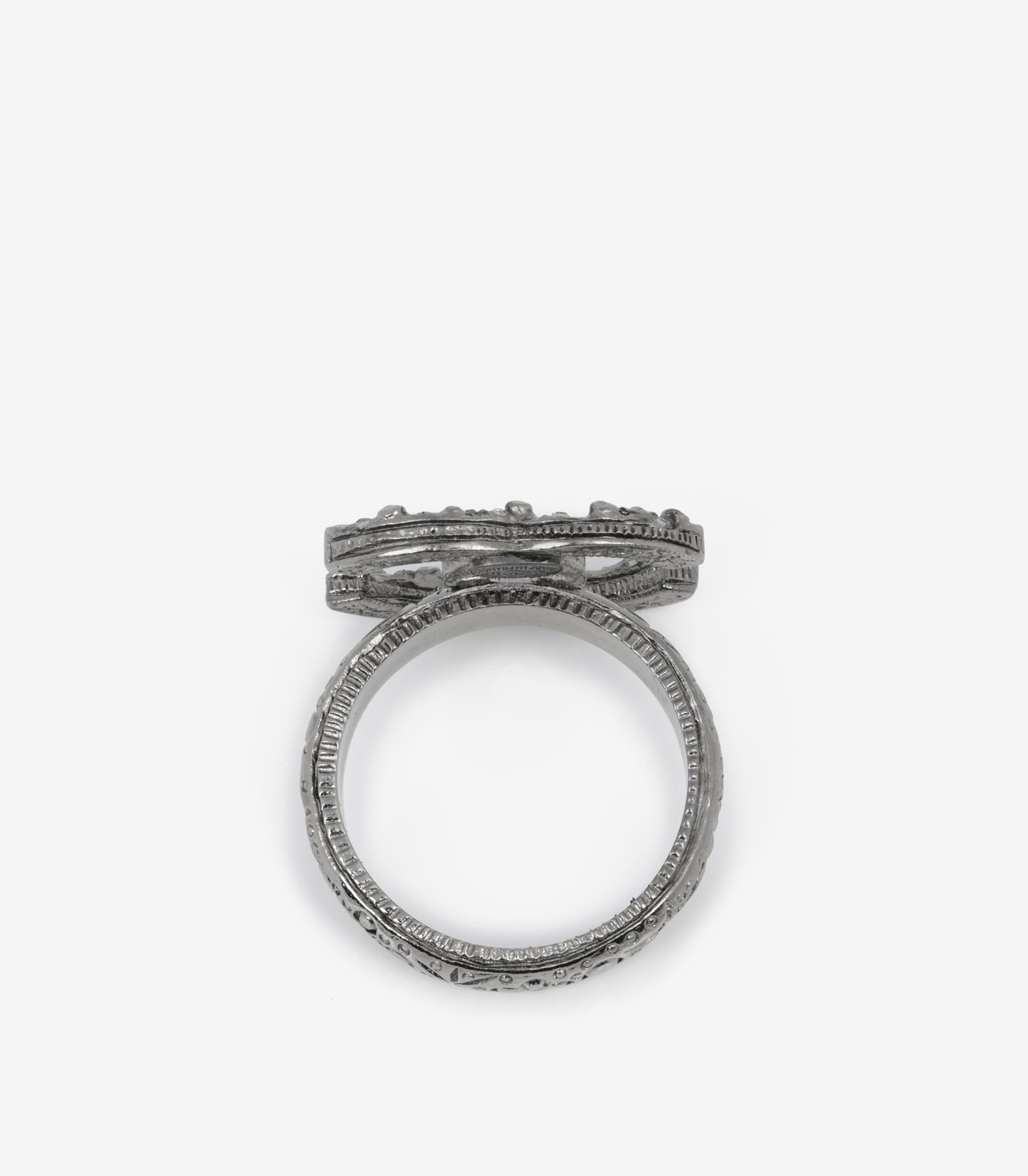 chanel ring silver