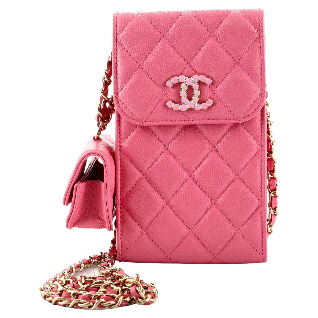 Chanel Crystal CC Flap Phone Holder Crossbody Bag and Airpods Pro Quilted