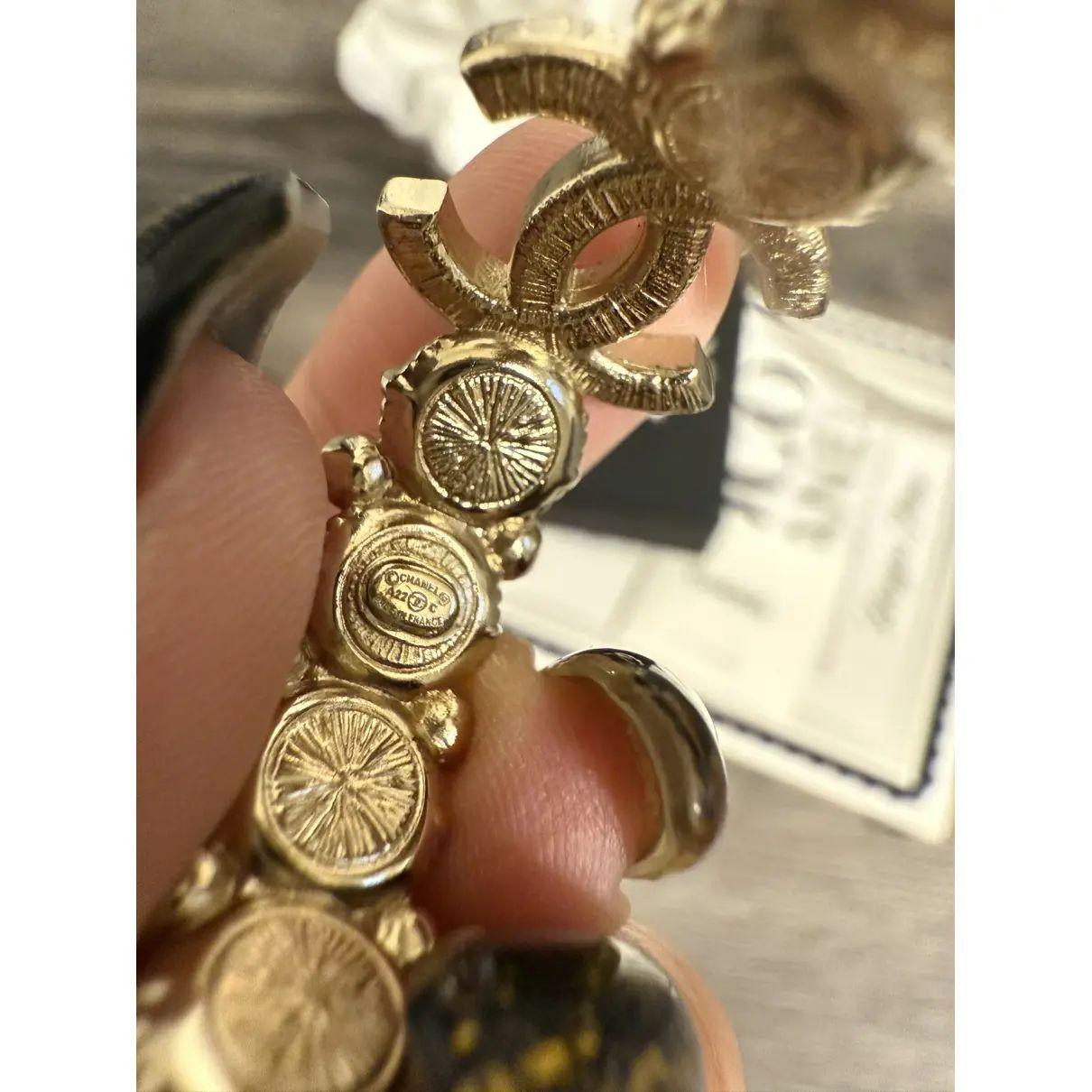 da uomo o donna Orecchini a cerchio con perle Chanel Crystal CC in vendita