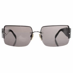 Chanel, Crystal CC rimless logo sunglasses in black