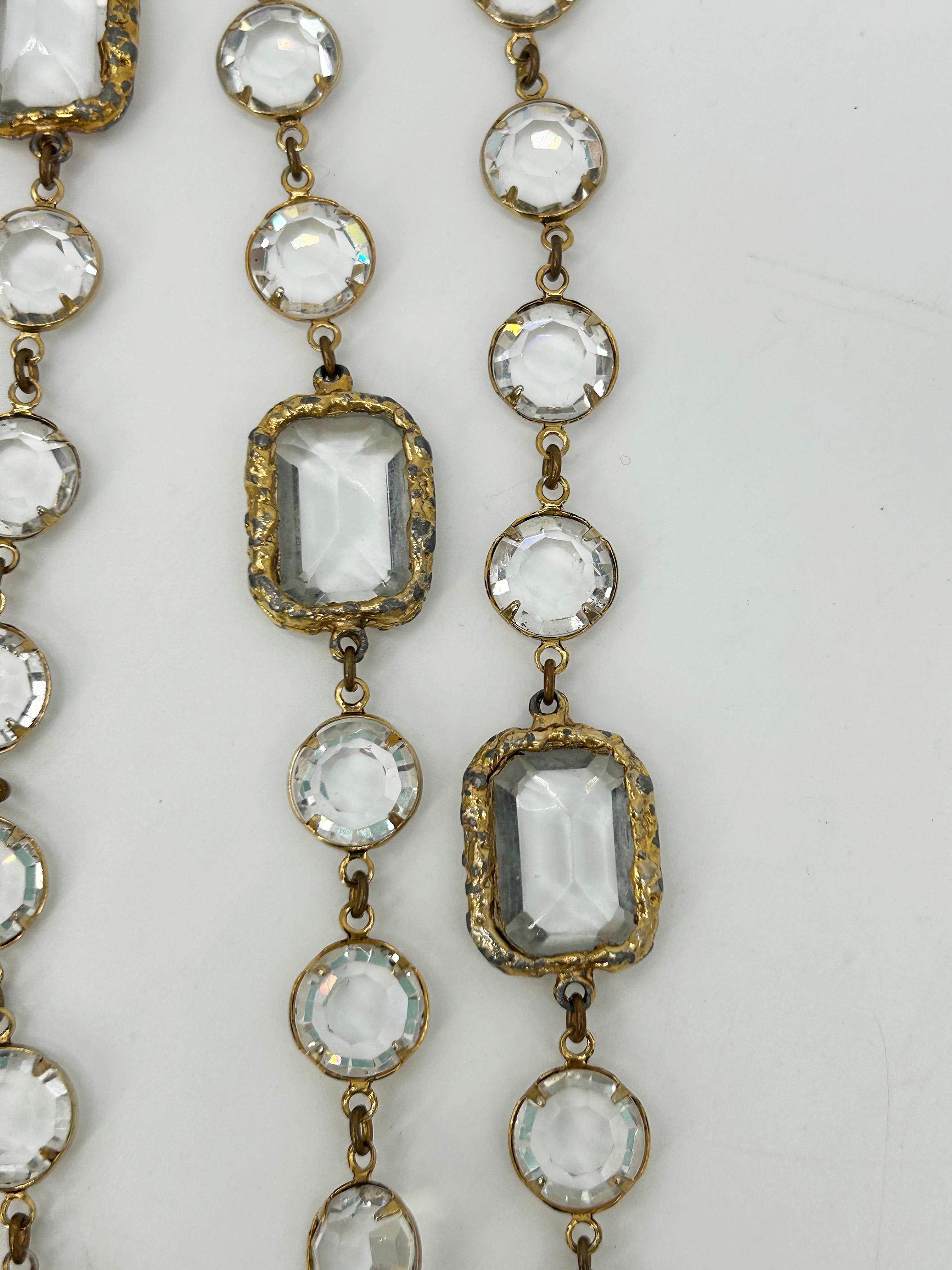 Chanel Cristal Chicklet Sautoir Estación Collar Vintage c1981 en venta 4