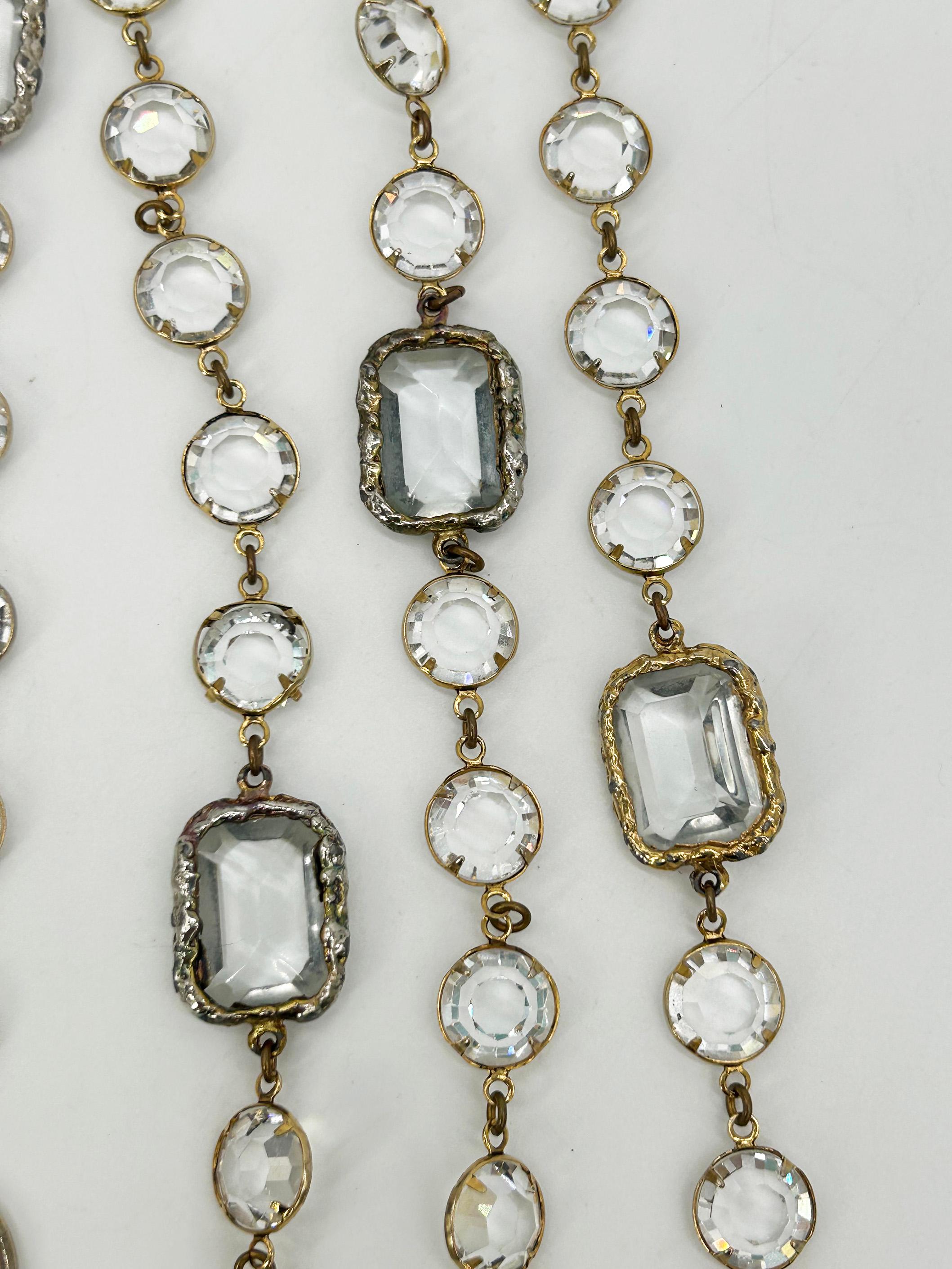 Chanel Cristal Chicklet Sautoir Estación Collar Vintage c1981 en venta 2