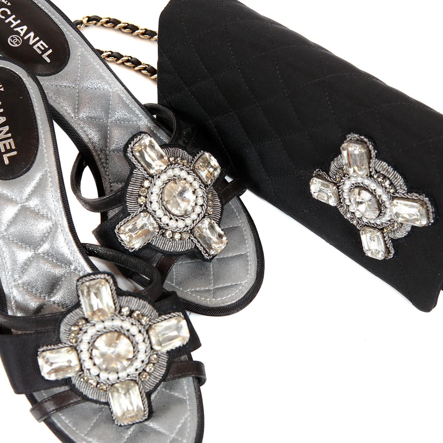 Chanel Crystal verschönert Laufsteg Schuhe, Größe 36 Damen im Angebot