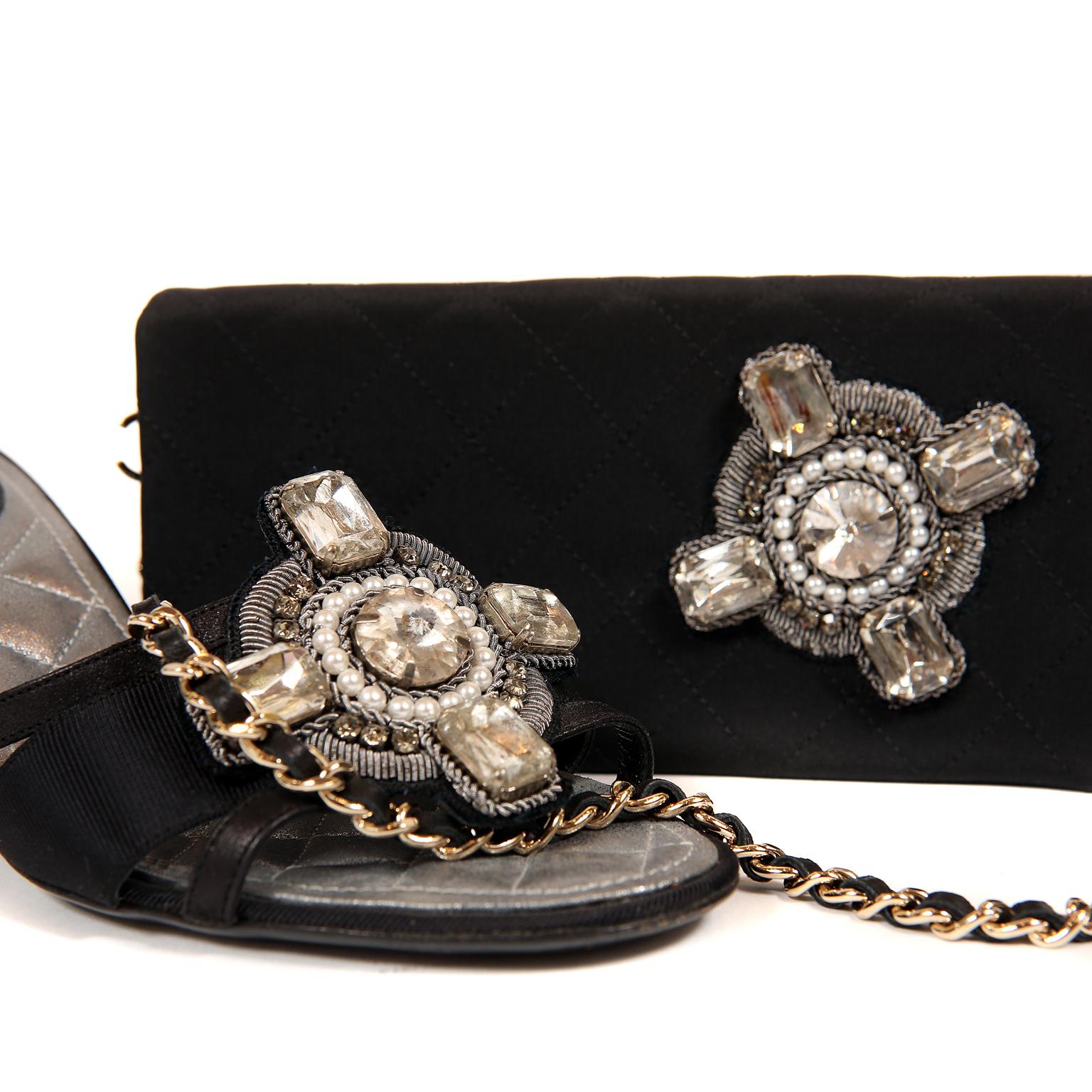 Chanel Crystal verschönert Laufsteg Schuhe, Größe 36 im Angebot 1