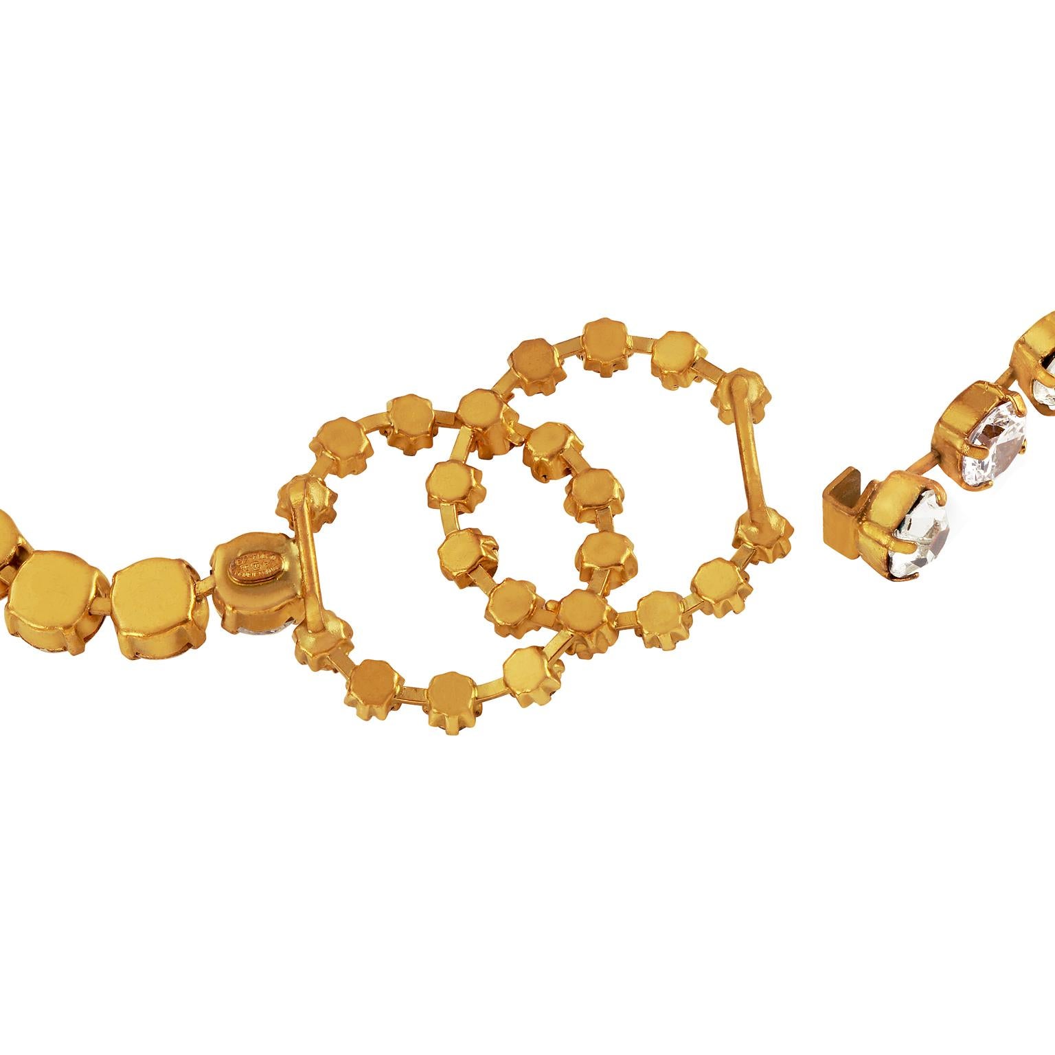 Chanel Crystal Interlocking Circles Necklace 2
