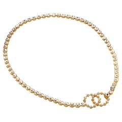 Chanel Crystal Interlocking Circles Necklace