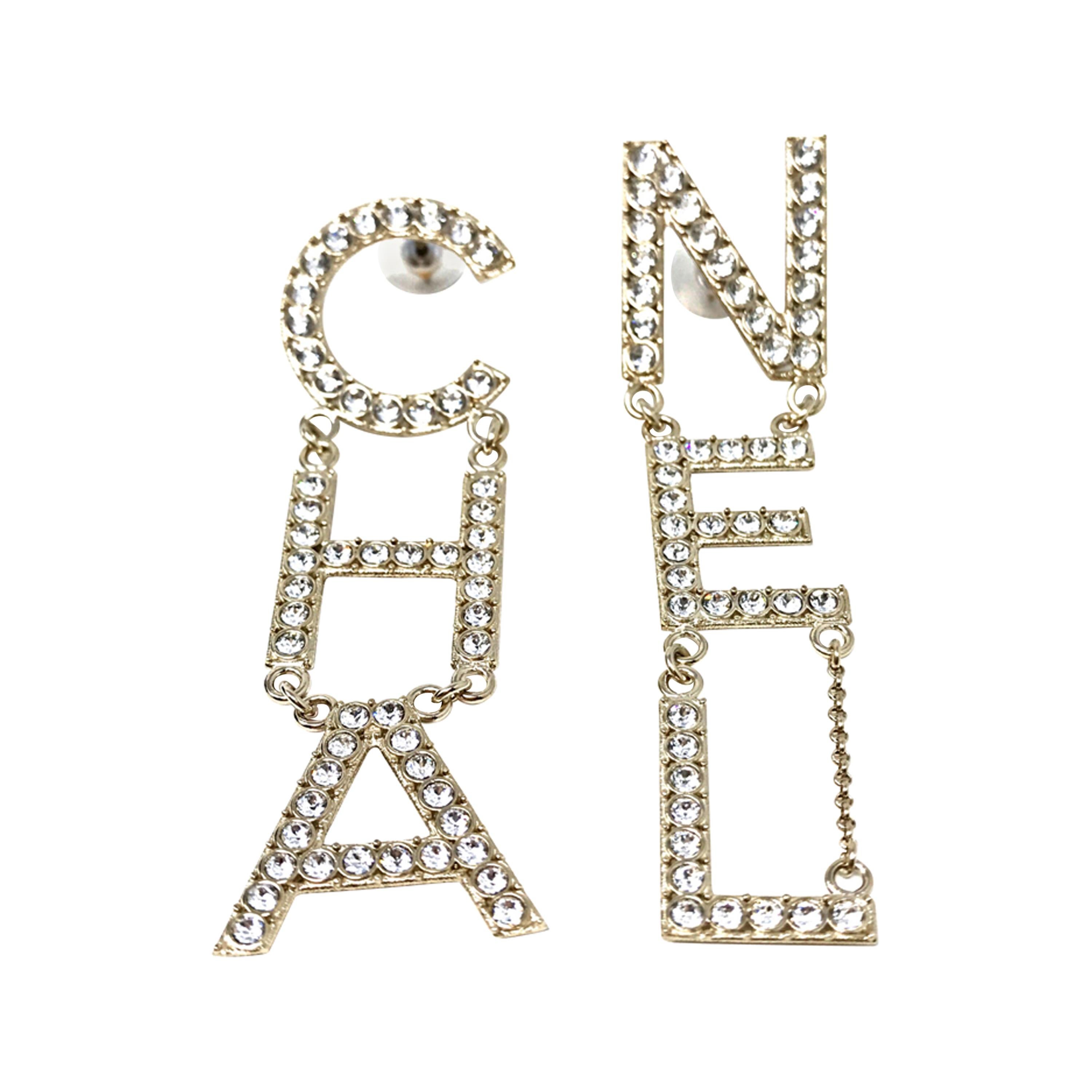 CHANEL Crystal Letter Logo, 2019